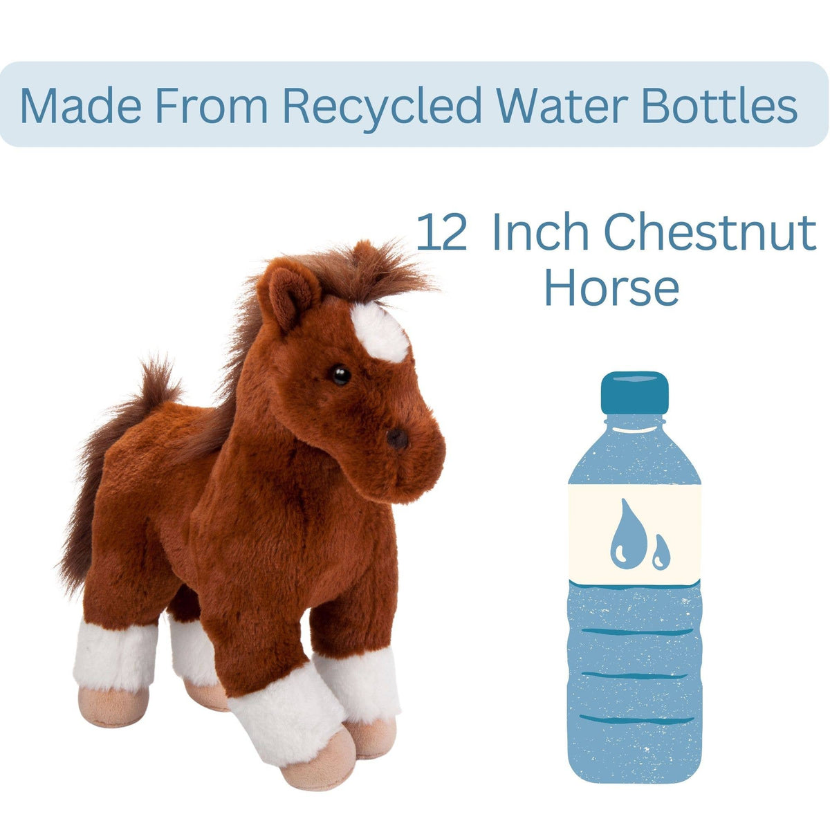 Zoologee 12" (30cm) Standing Chestnut Horse Farm/Barnyard Animal