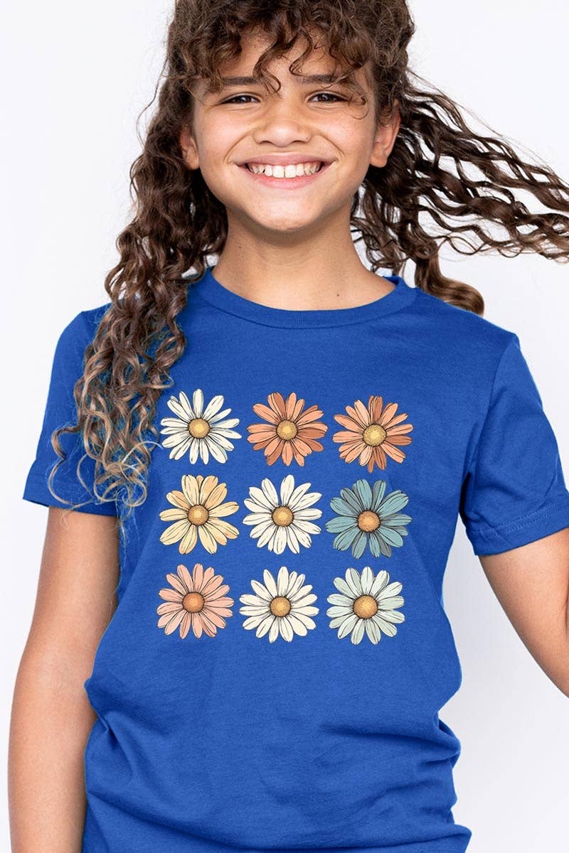 ColorBear Retro Daisy Flower Kids Graphic Tee