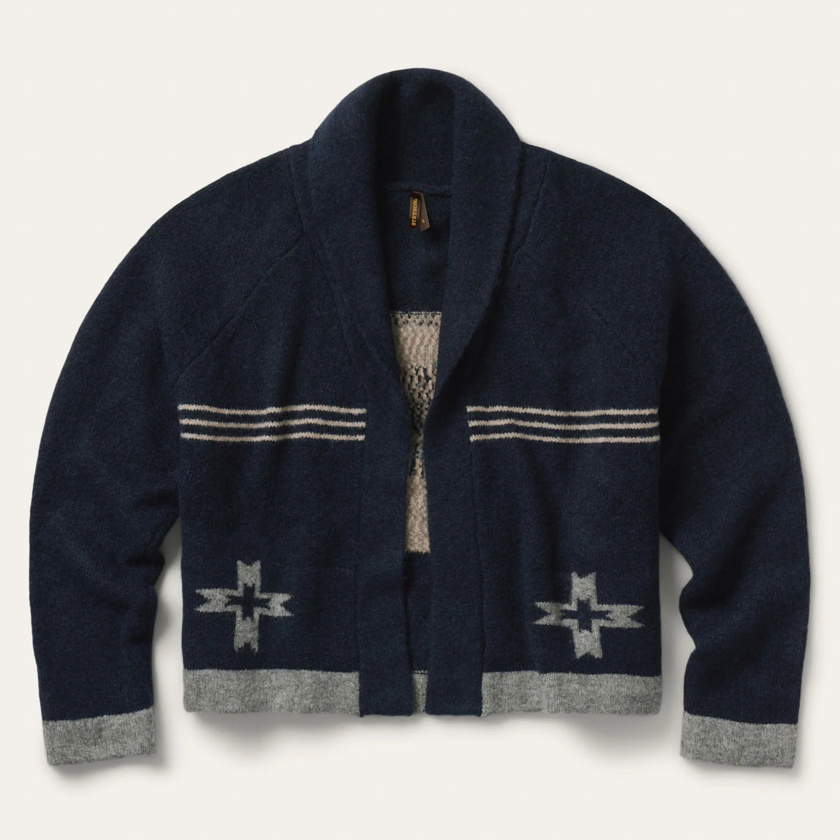 Stetson Navy Western Rider Shawl Cardigan