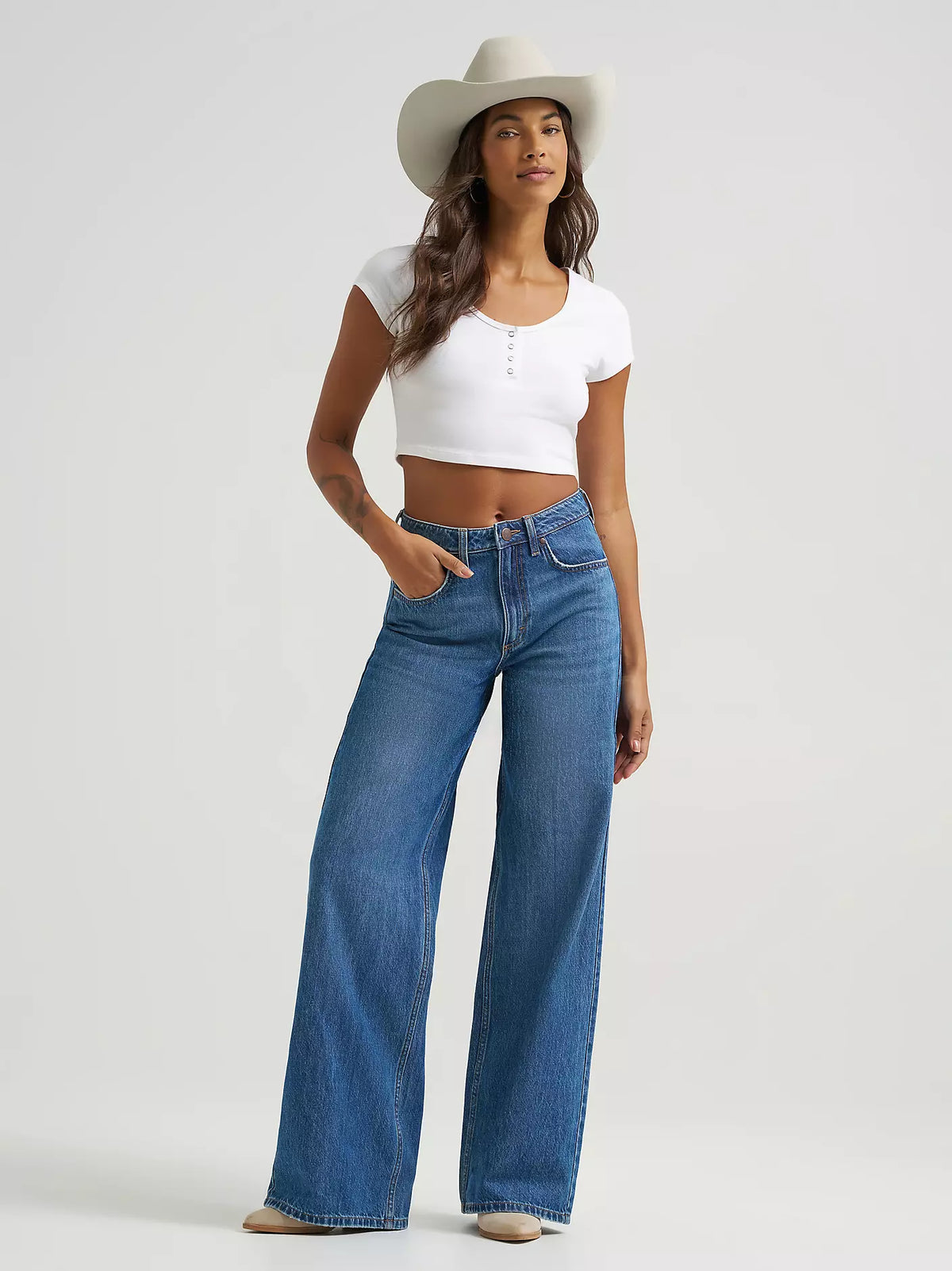Wrangler Women's Retro Bailey High Rise Wide Leg Jean
