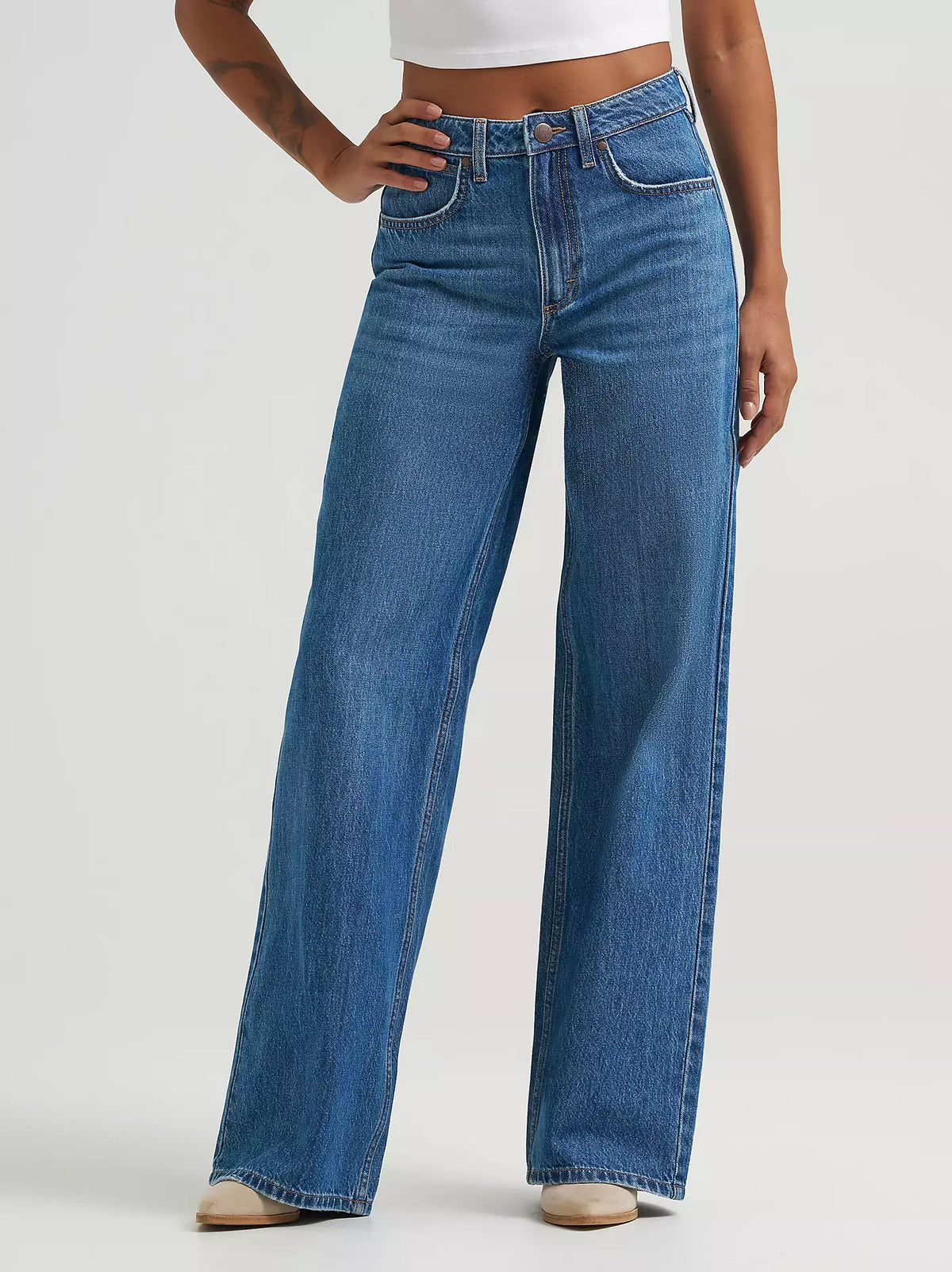 Wrangler Women's Retro Bailey High Rise Wide Leg Jean
