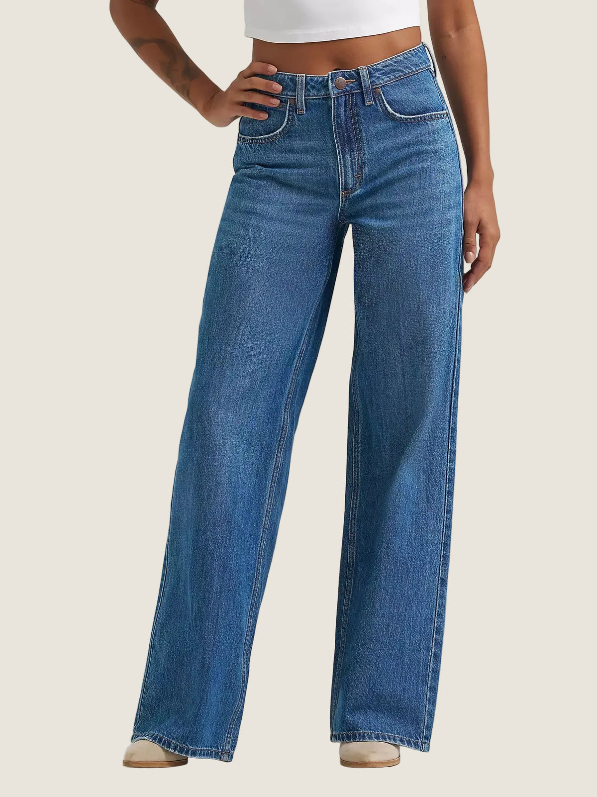 Wrangler Women's Retro Bailey High Rise Wide Leg Jeans