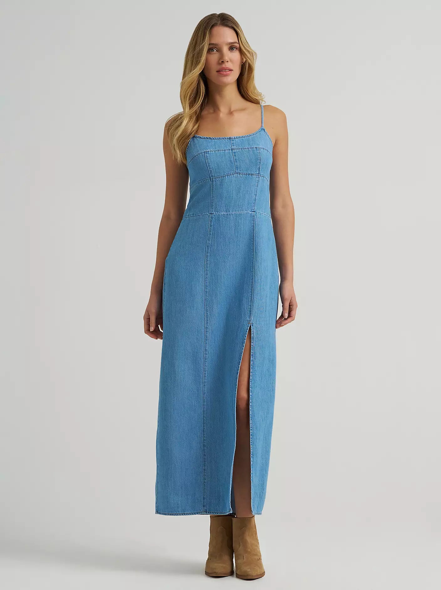 Wrangler Retro Women's Medium Wash Sleeveless Denim Maxi Dress