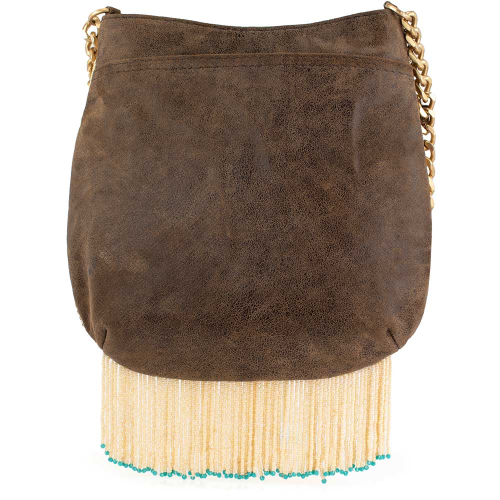 Mary Frances Beaded Cowboy Boots and Flowers Crossbody Handbag
