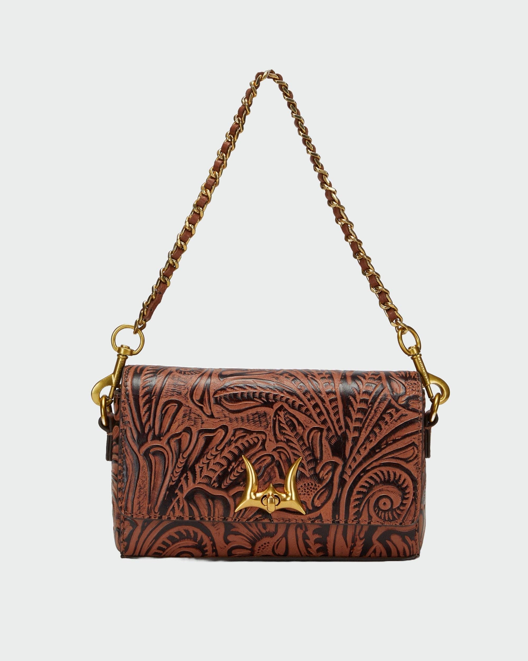 Myra Loyal West Savi Mini Bag In Black & White Cowhide