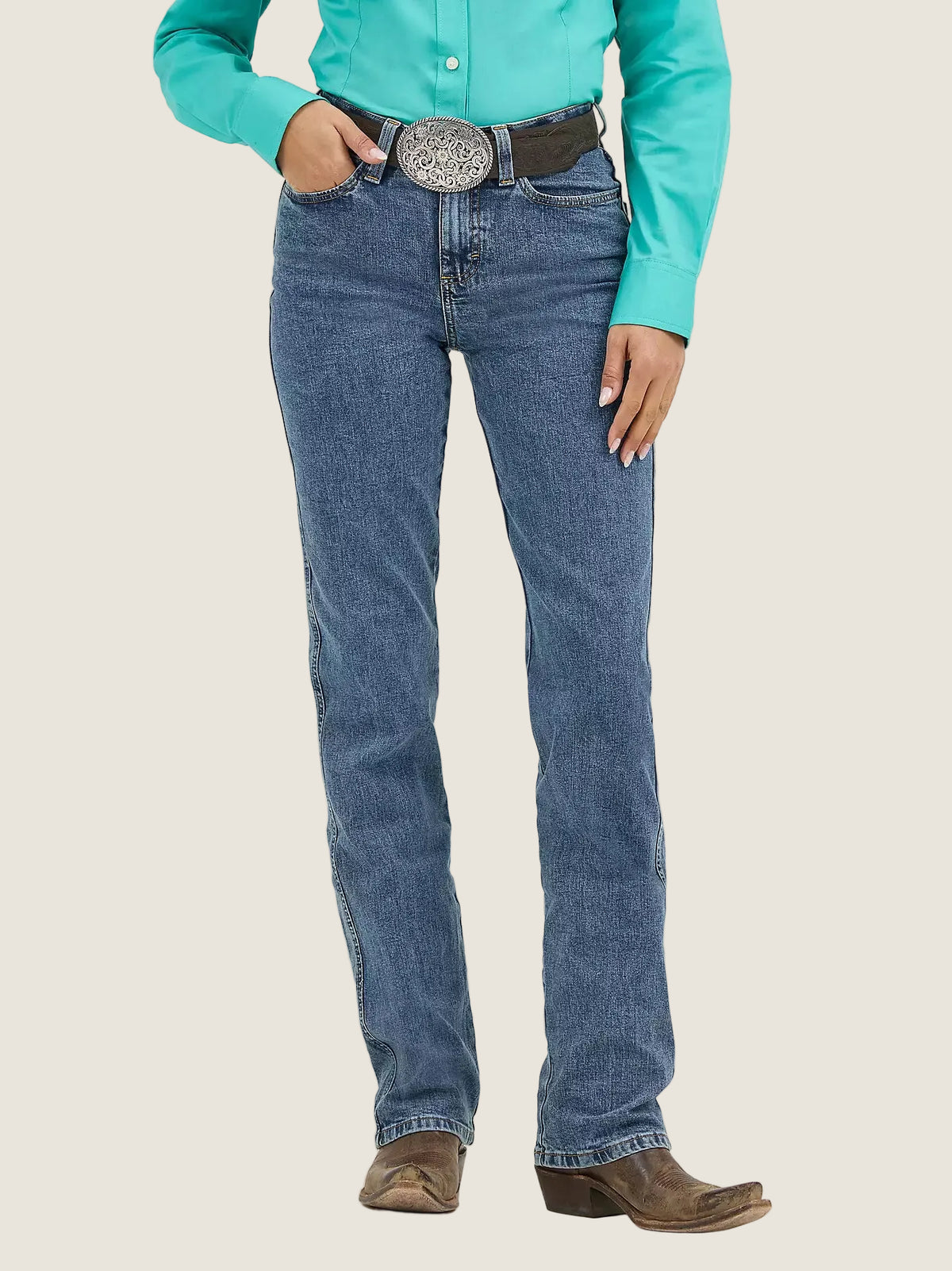 Wrangler Women's Cowboy Cut Slim Fit Stretch Jeans