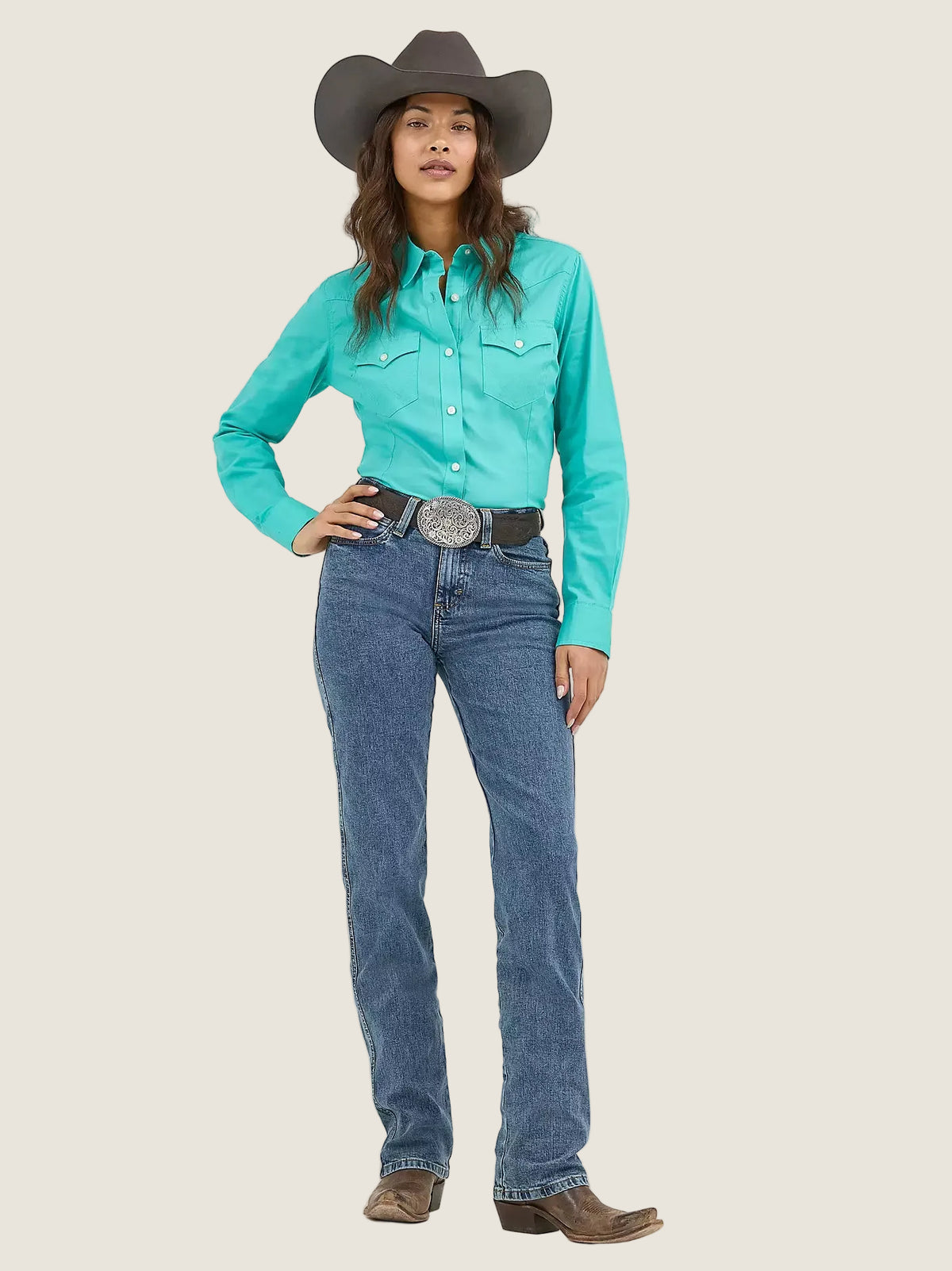 Wrangler Women's Cowboy Cut Slim Fit Stretch Jeans