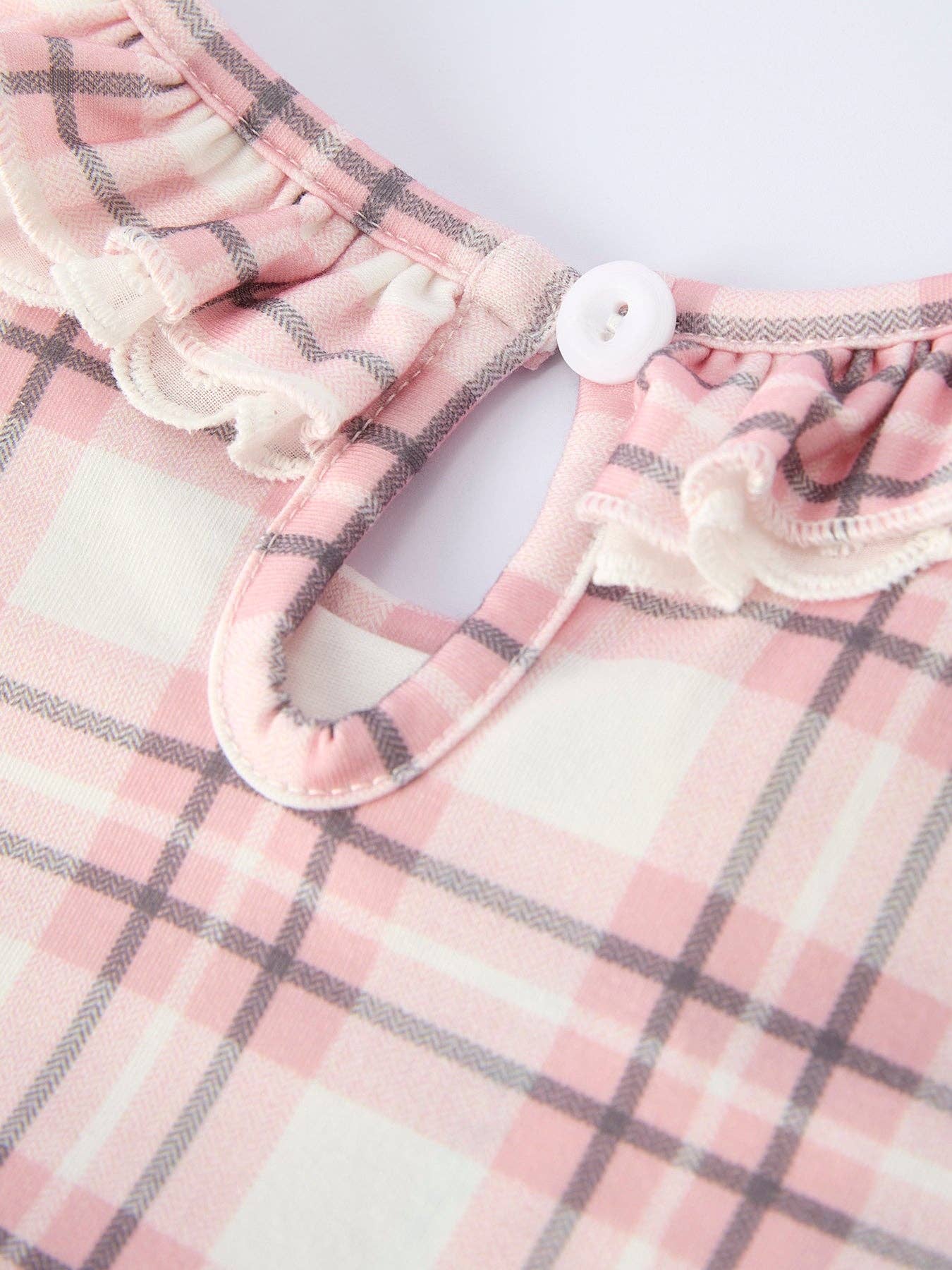 Rylee Faith Designs Western Horse Embroidered Smocked Plaid Girls Dress