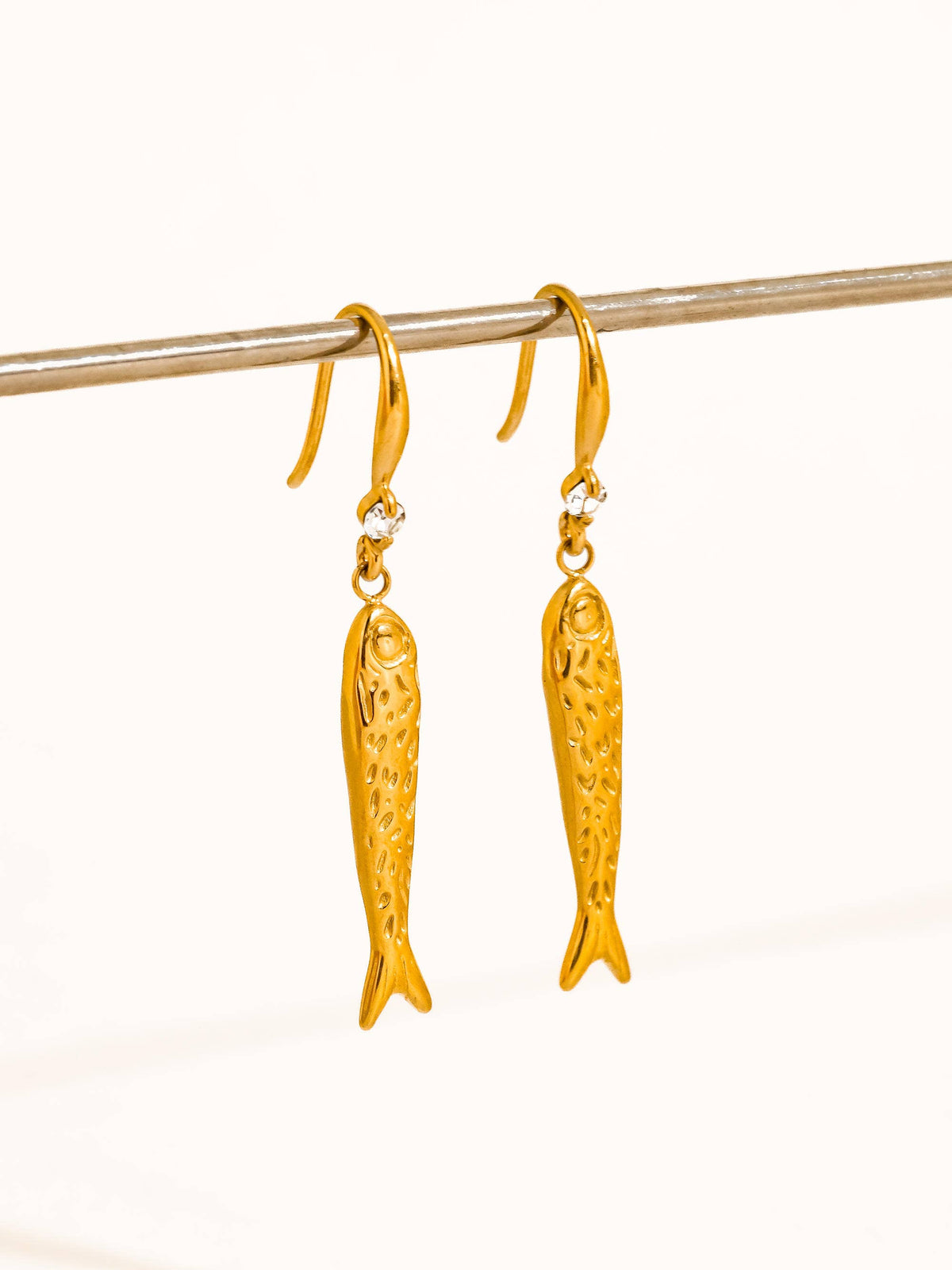 Flanerie Calypsa 18K Gold Non-Tarnish Fish Charm Drop Earrings