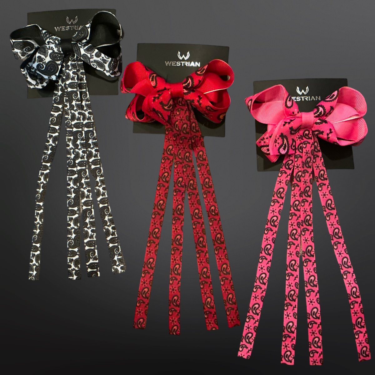 Westrian International Western Paisley Bandana Print Hair Bow Clip