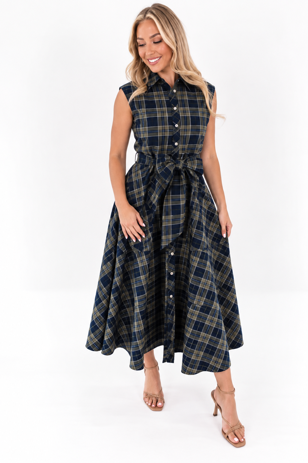 J. Marie The Etta Midi Dress - Navy