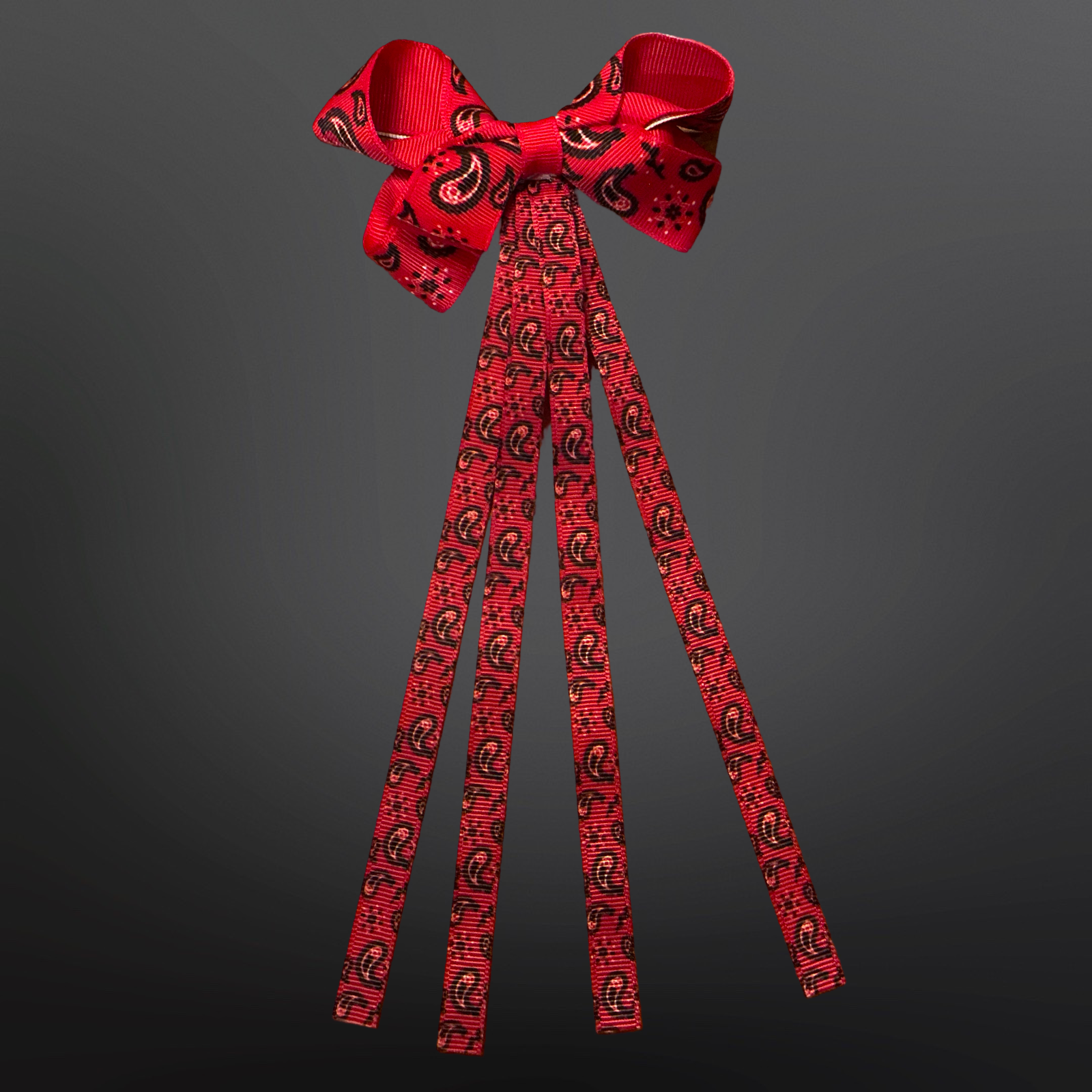 Westrian International Western Paisley Bandana Print Hair Bow Clip