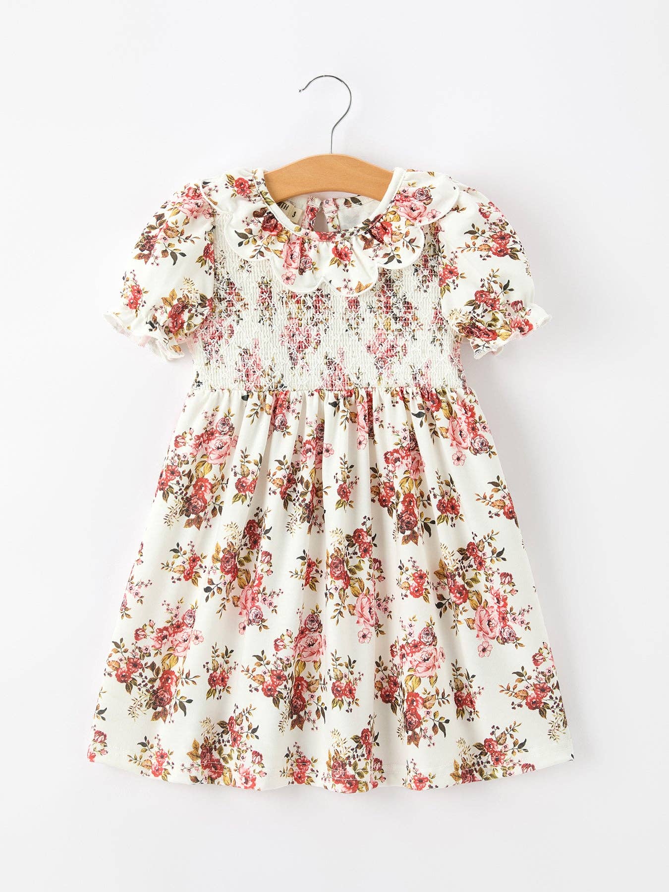 Rylee Faith Designs Fall Garden Girls Dress Smocked Petal Collar Bow