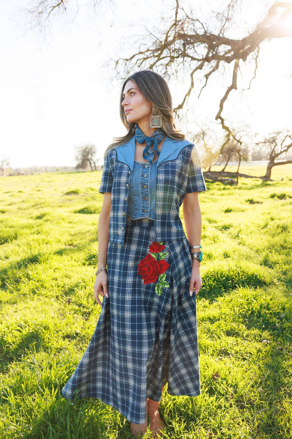 Rodeo Quincy Sweet Blue Rodeo Skirt