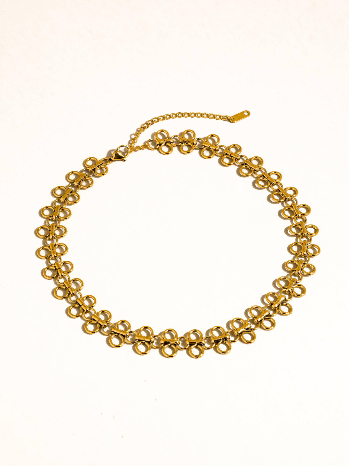 Flanerie Ritza 18K Gold Non-Tarnish Patterned Choker