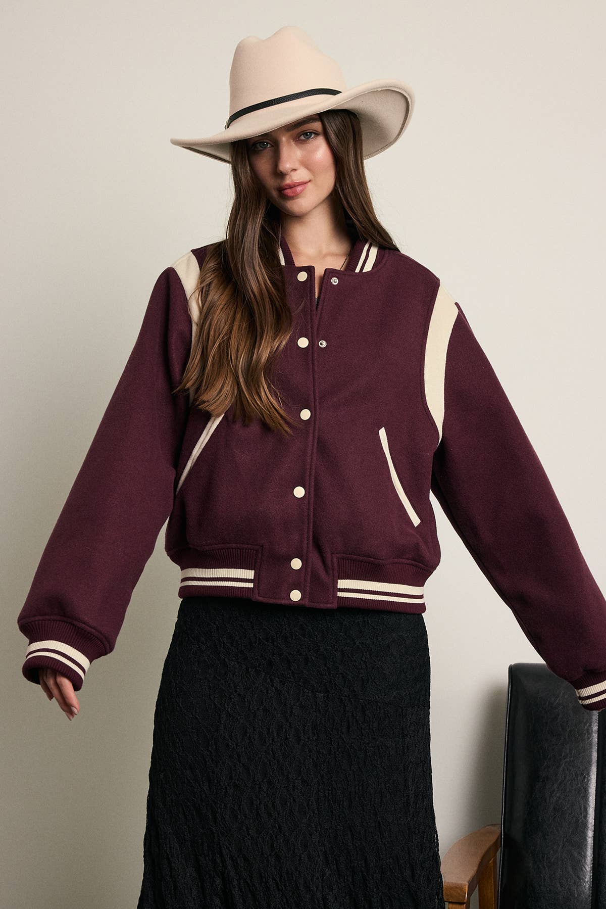 Raisonnel Quilting Vintage Varsity Bomber Jacket