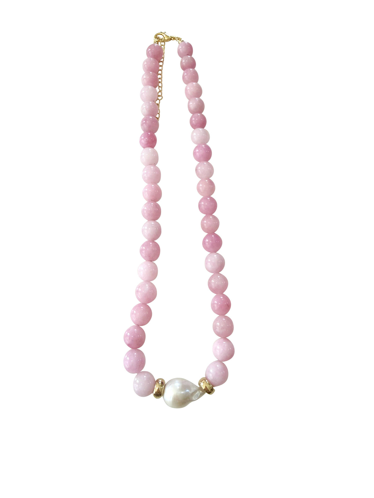 Gemelli Brenna Pink Beaded Necklace with Pearl Accent