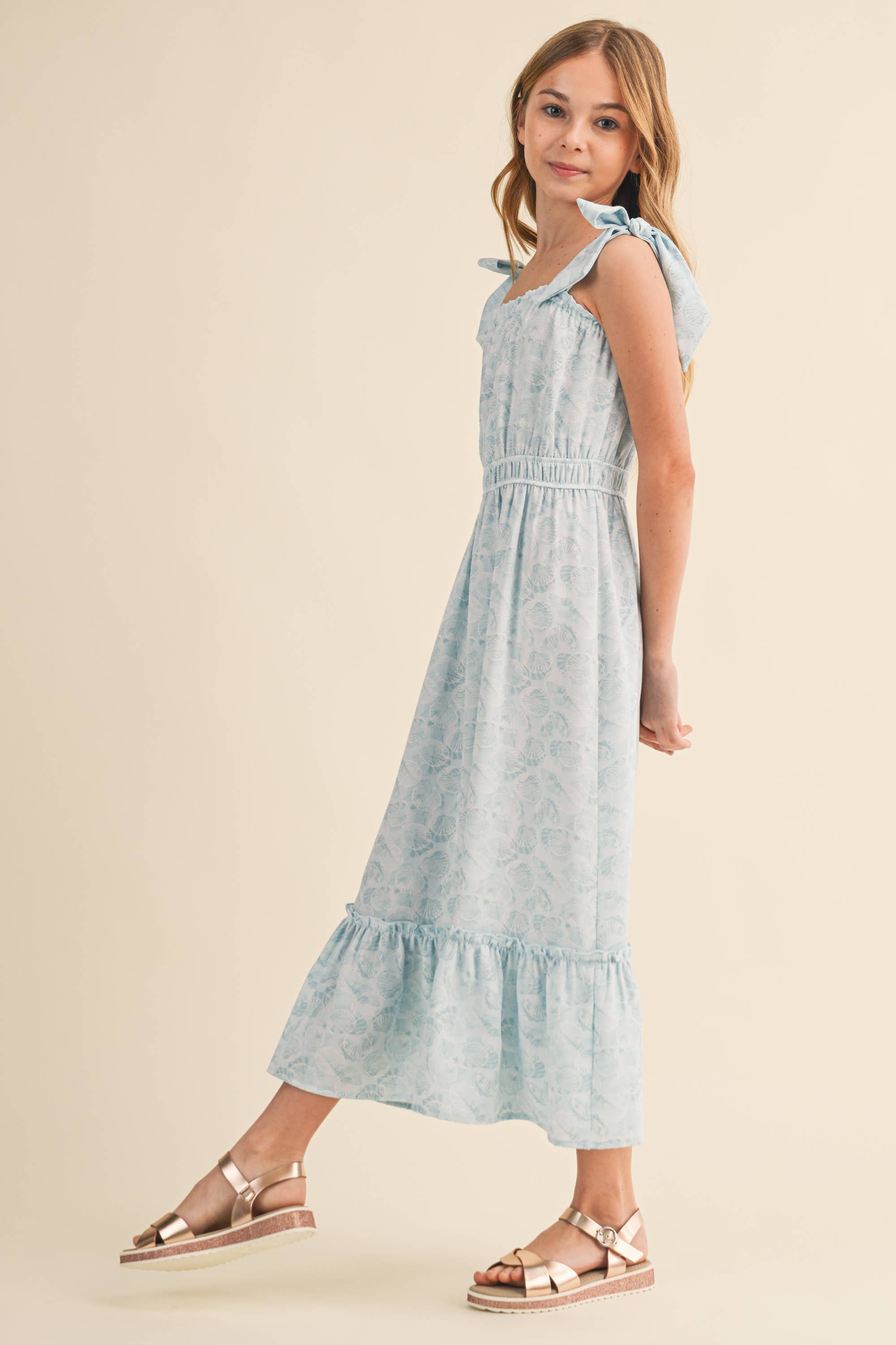 Heart and Arrow Girls Strappy Juliette Waist Mini Dress