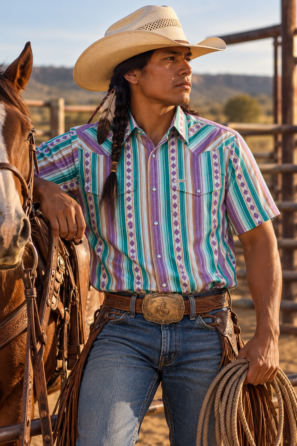 Sendero Provisions Co. - Men's Serape Pearl Snap Shirt