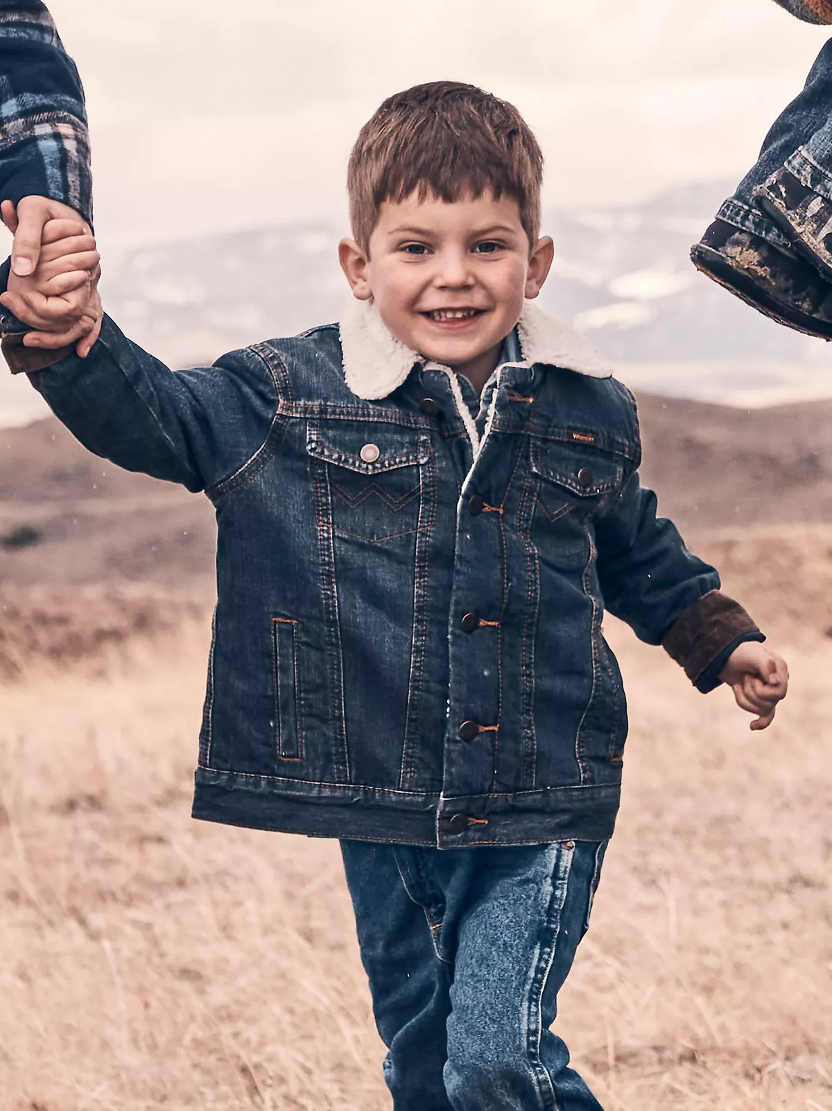 Wrangler Boy's Styled Sherpa Lined Denim Jacket Rustic