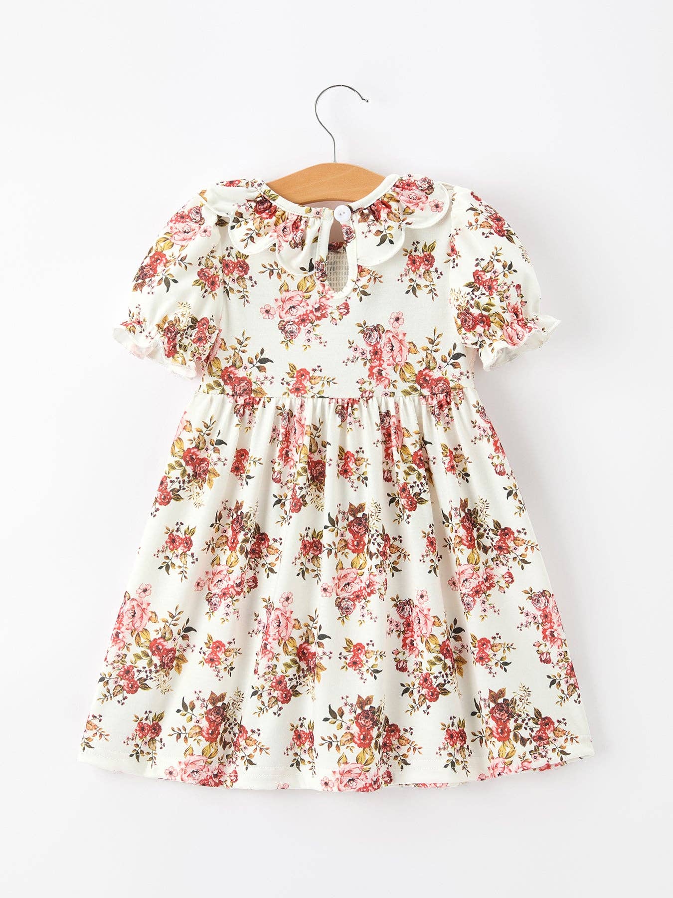 Rylee Faith Designs Fall Garden Girls Dress Smocked Petal Collar Bow