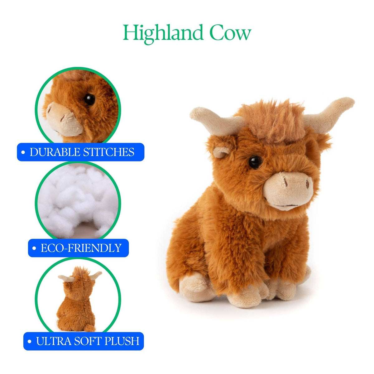Zoologee Wild Onez Highland Cow 6" (15cm)