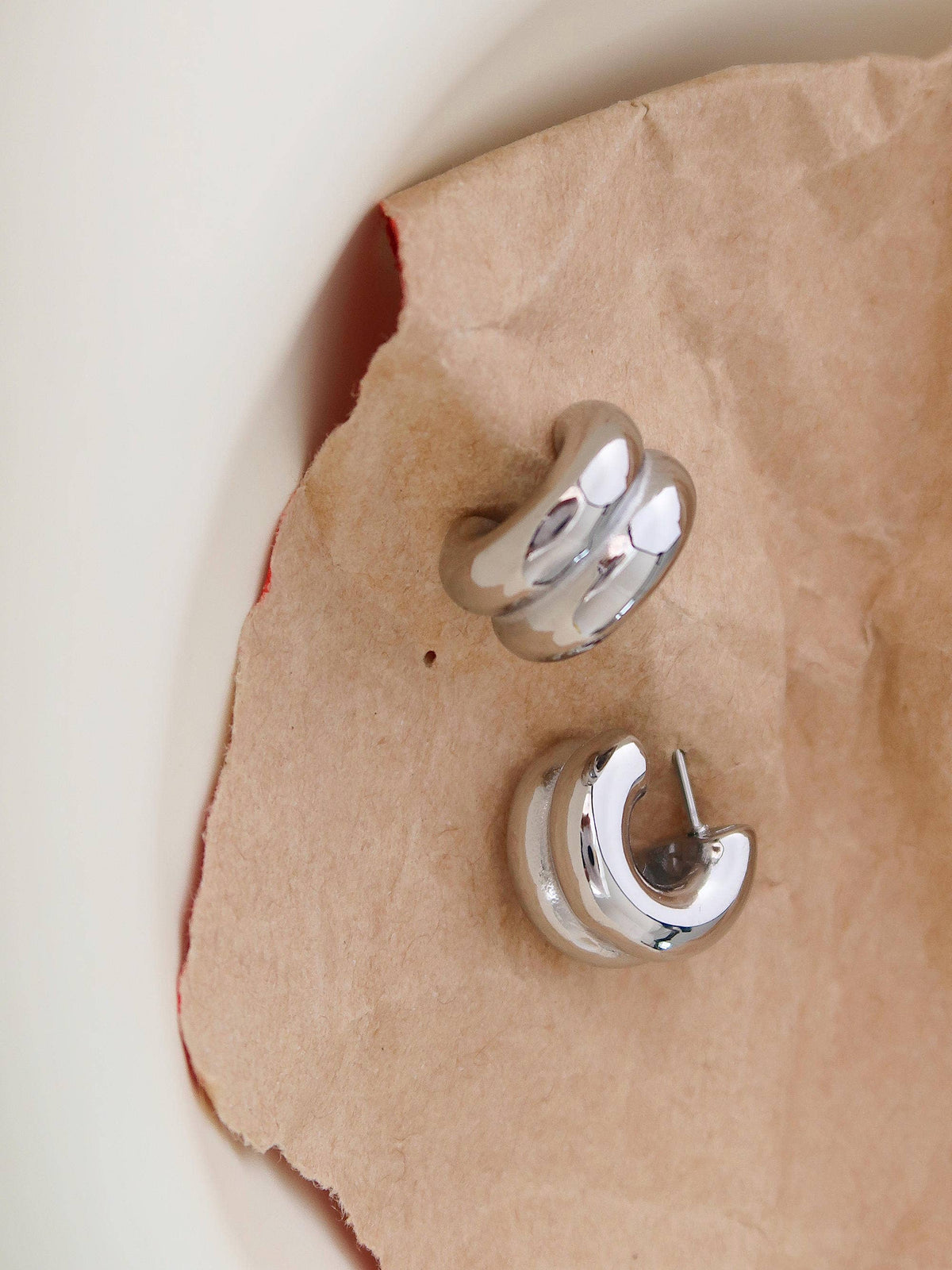 Flanerie Emma Non-Tarnish Double C-Hoop Earring