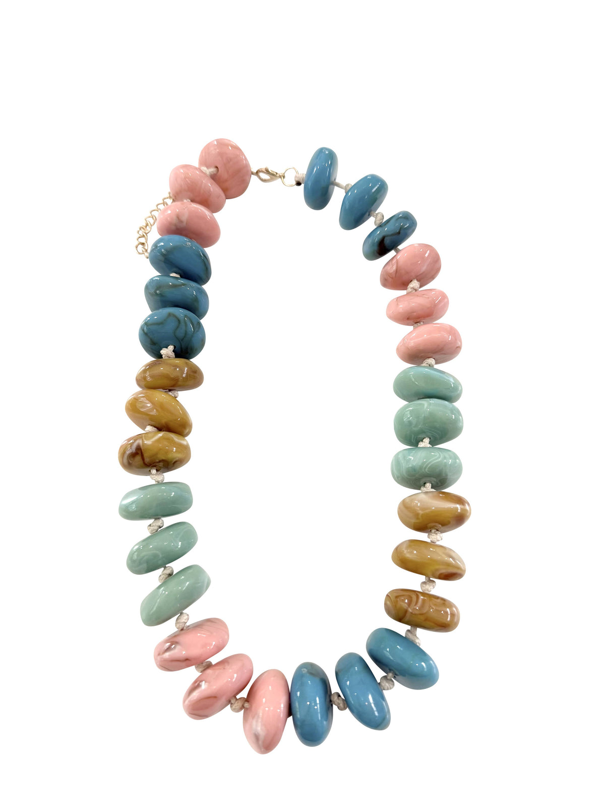 Gemelli Delray Chunky Beaded Necklace-Pastel Mix