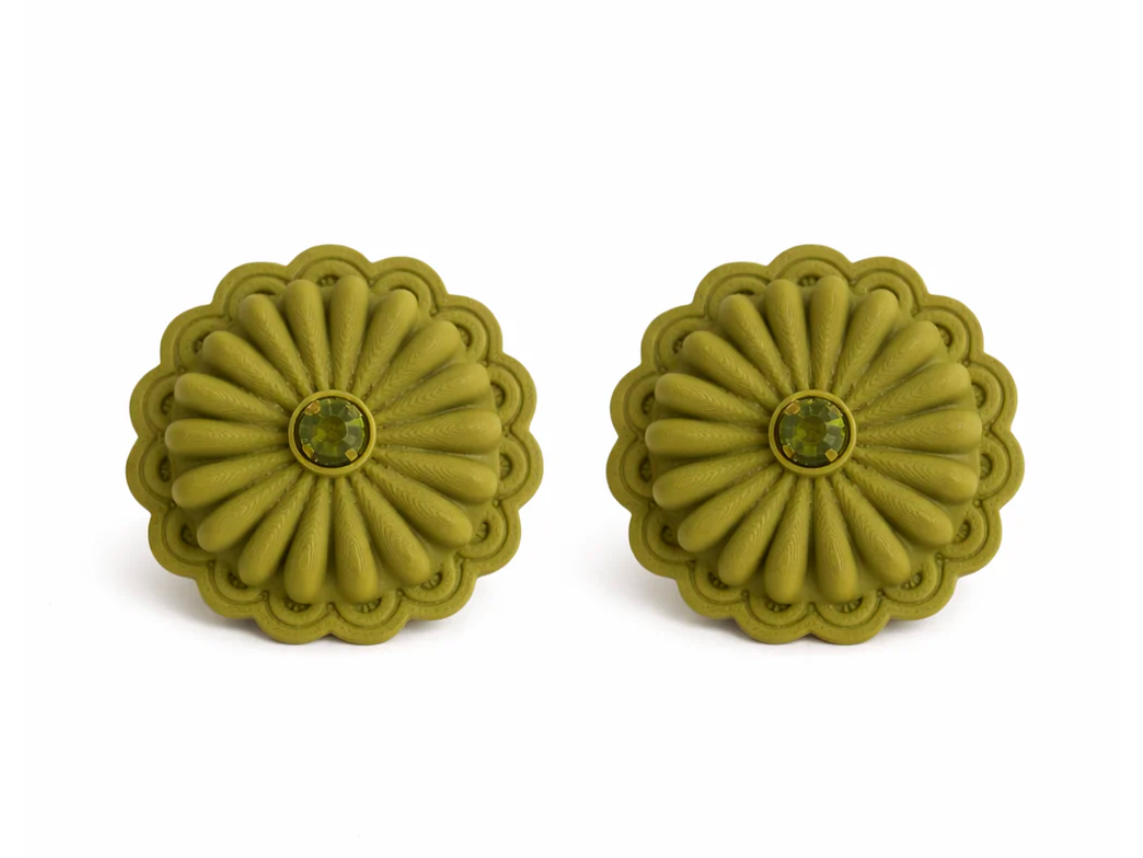 Rahya Concho Blush Pink Statement Earrings