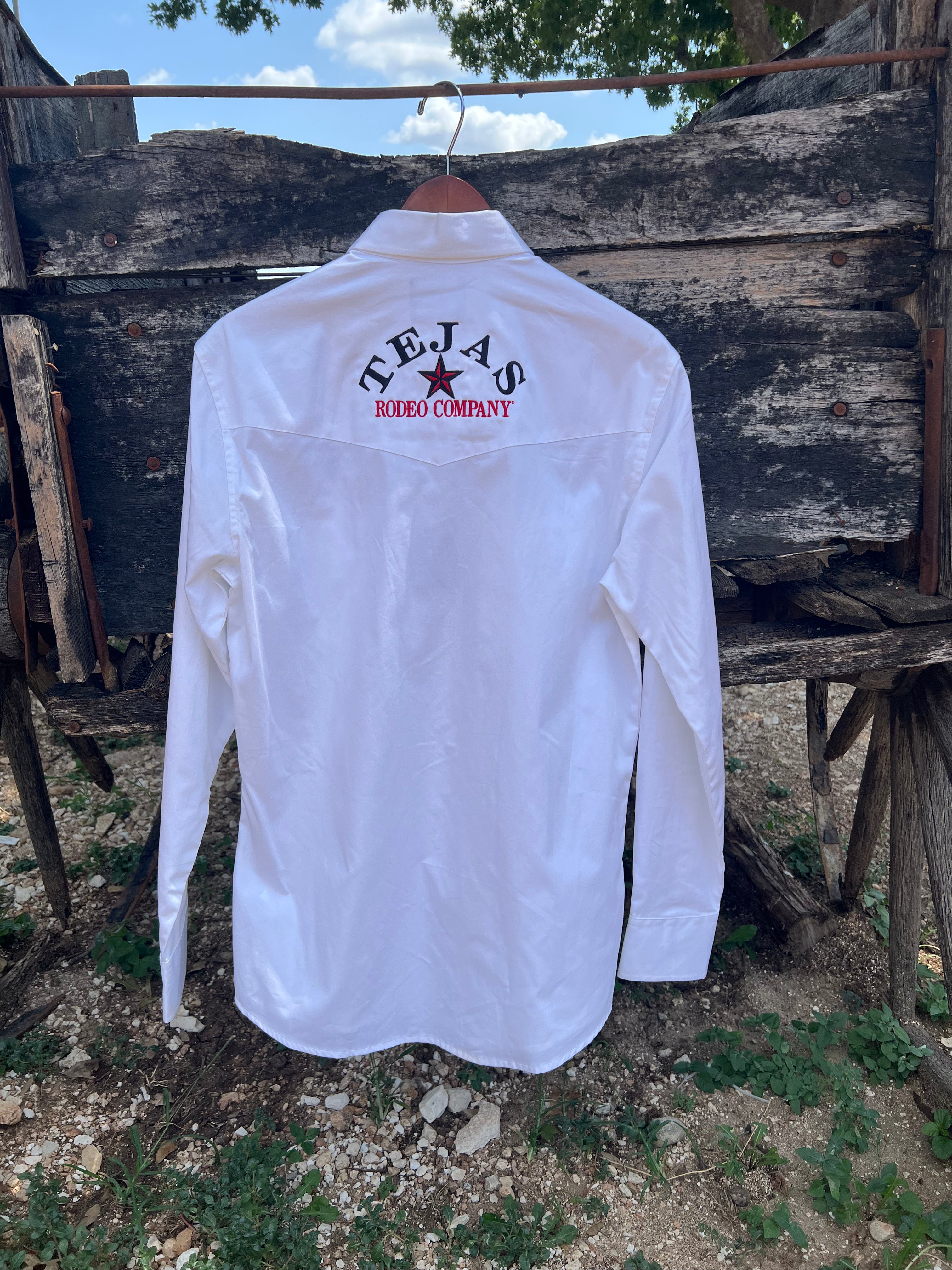 Men's - Wrangler George Strait X Tejas Rodeo Co. Solid Long Sleeve Shirt (relaxed fit)