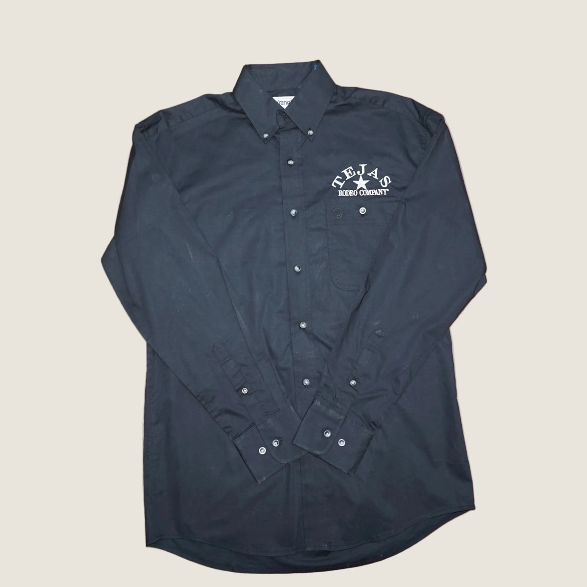 Men's - Wrangler George Strait X Tejas Rodeo Co. Solid Long Sleeve Shirt (relaxed fit)