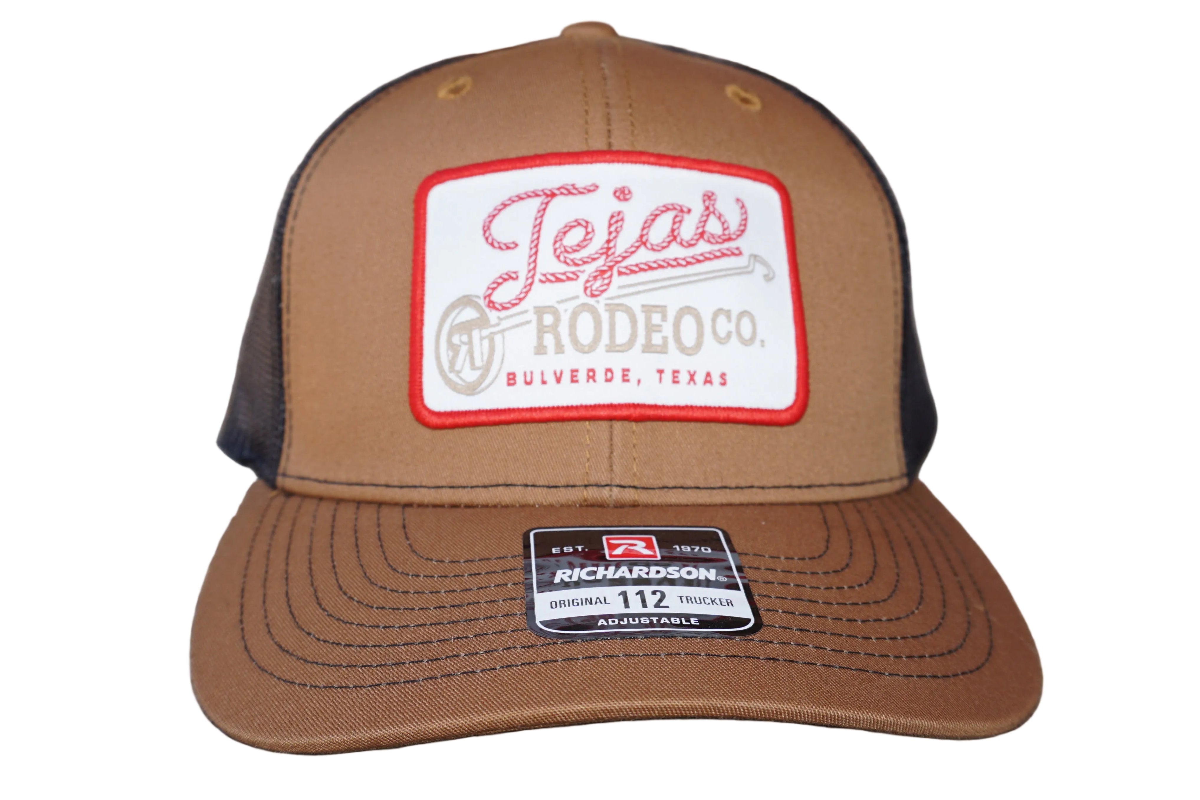 Original Tejas Rodeo Red Rope Patch Trucker Cap (NEW)