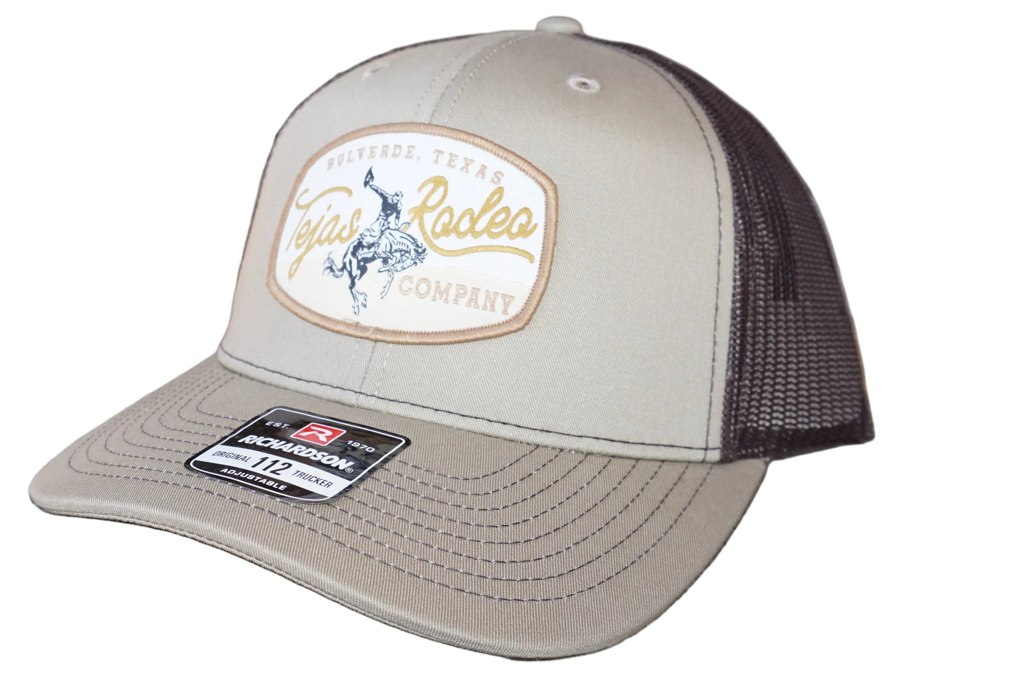 Original Tejas Rodeo Gold Bull Patch Trucker Caps (NEW)