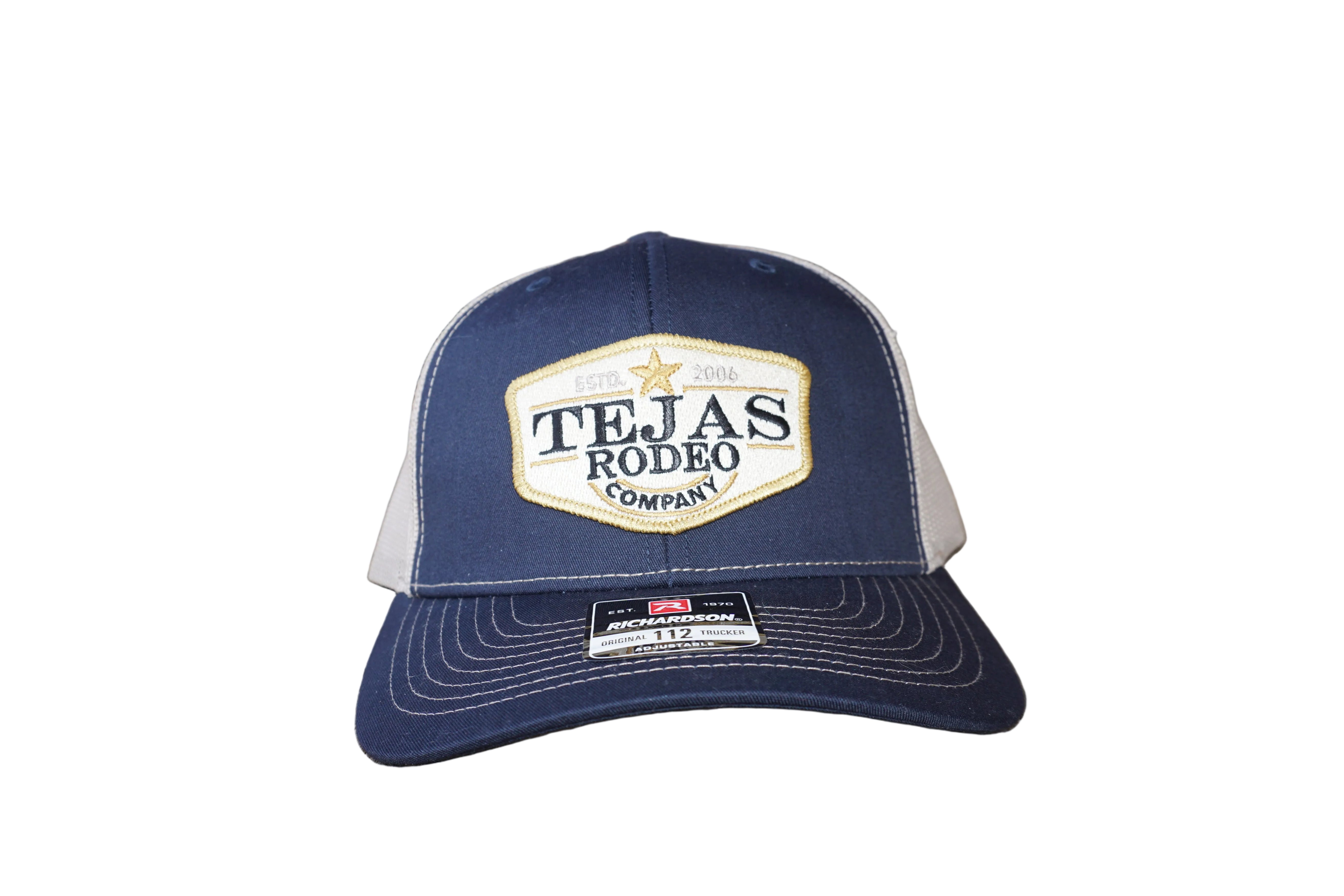 Original Tejas Rodeo Gold Star Patch Trucker Caps (NEW)