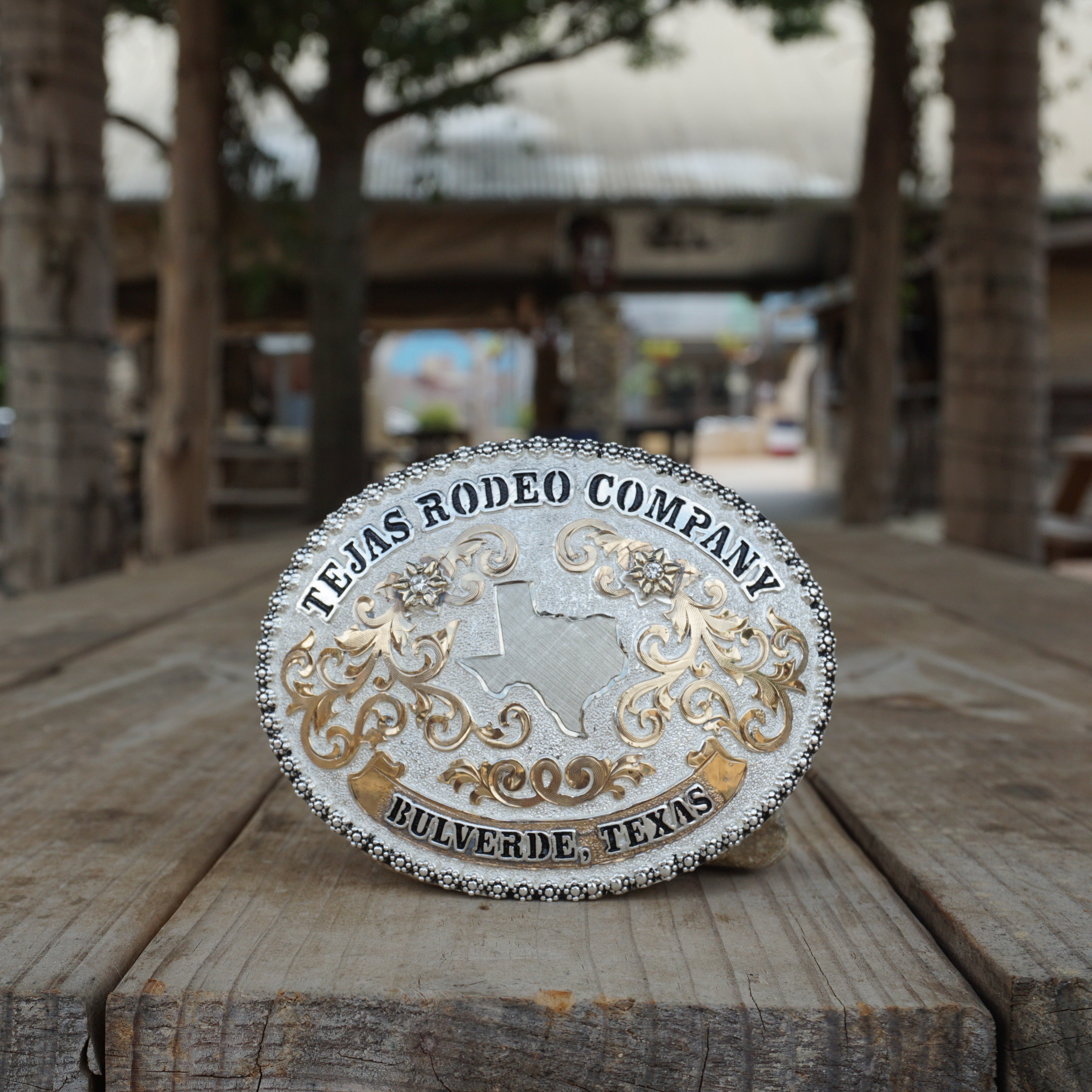Tejas Rodeo Company Belt Buckle