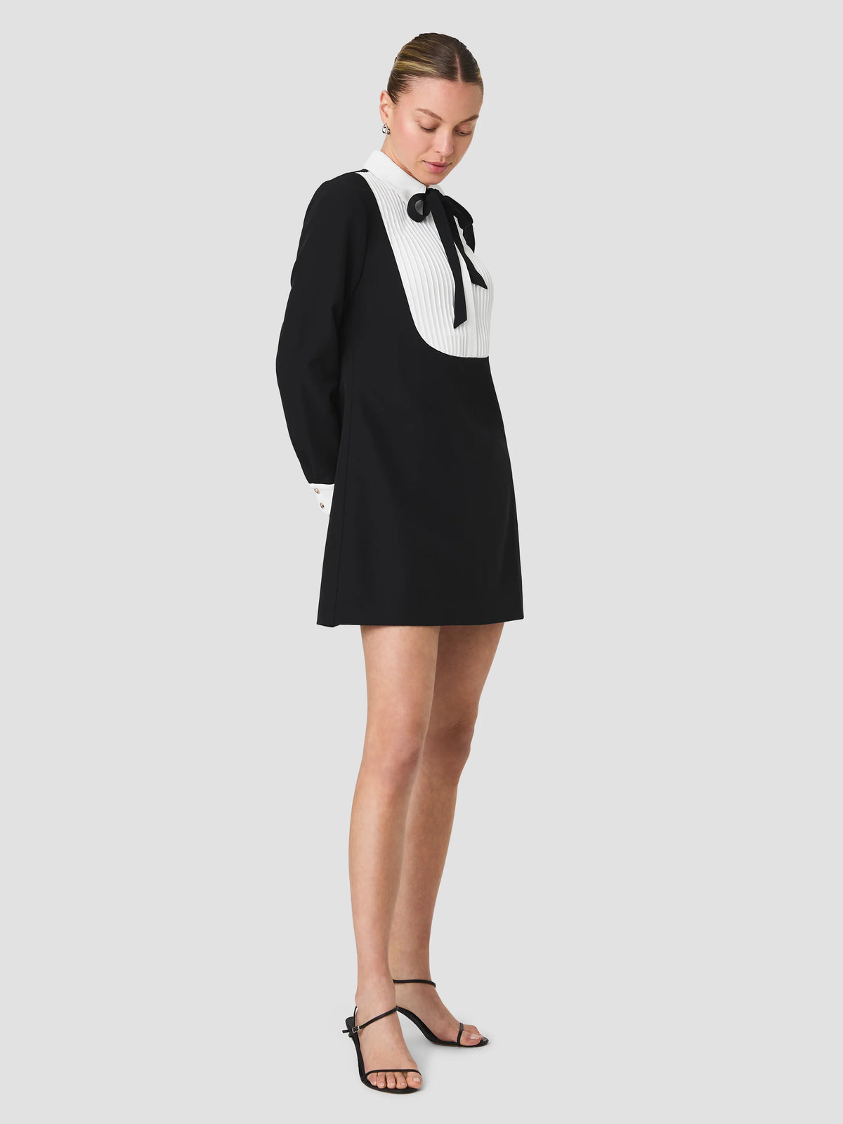 French Connection Echo Combo Cristi Crepe Mini Dress