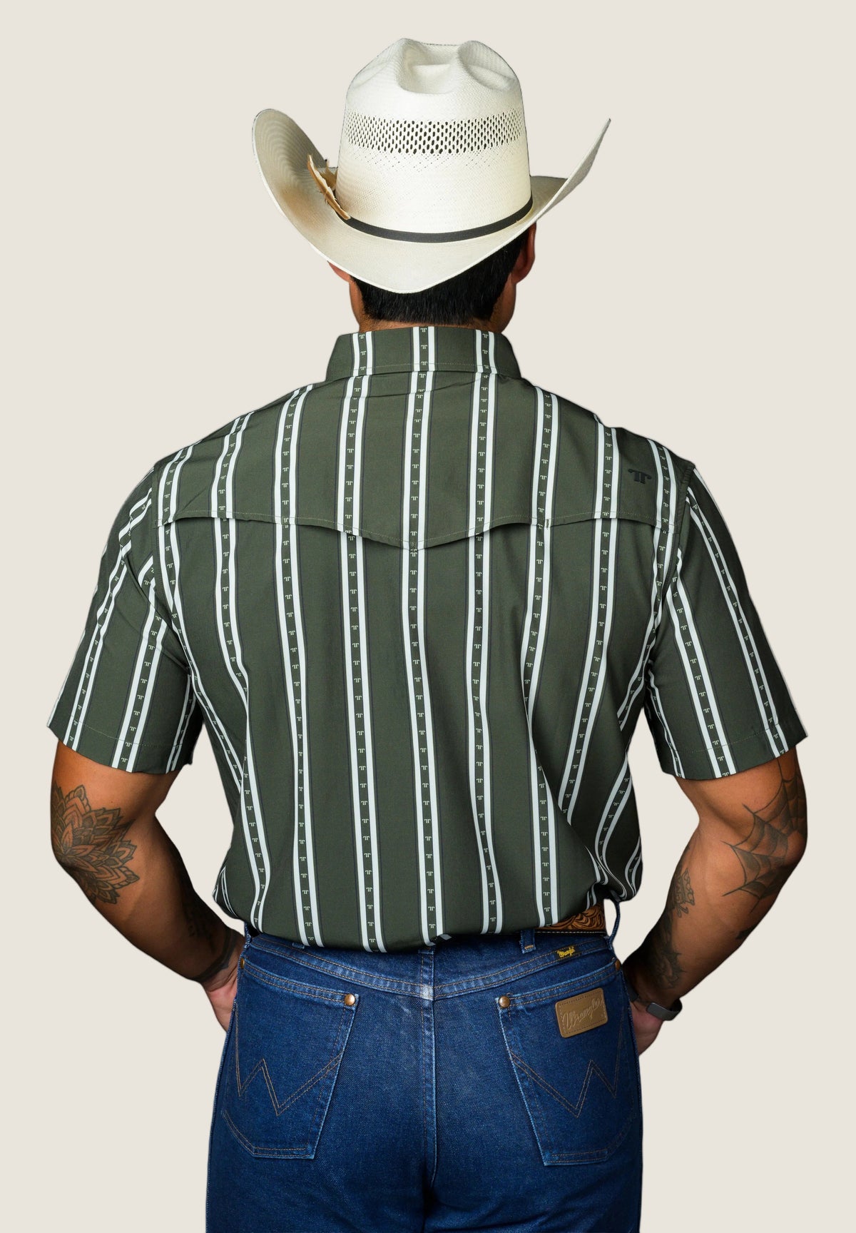 Ferrell The Tucker in Green Short Sleeve Snap Shirt