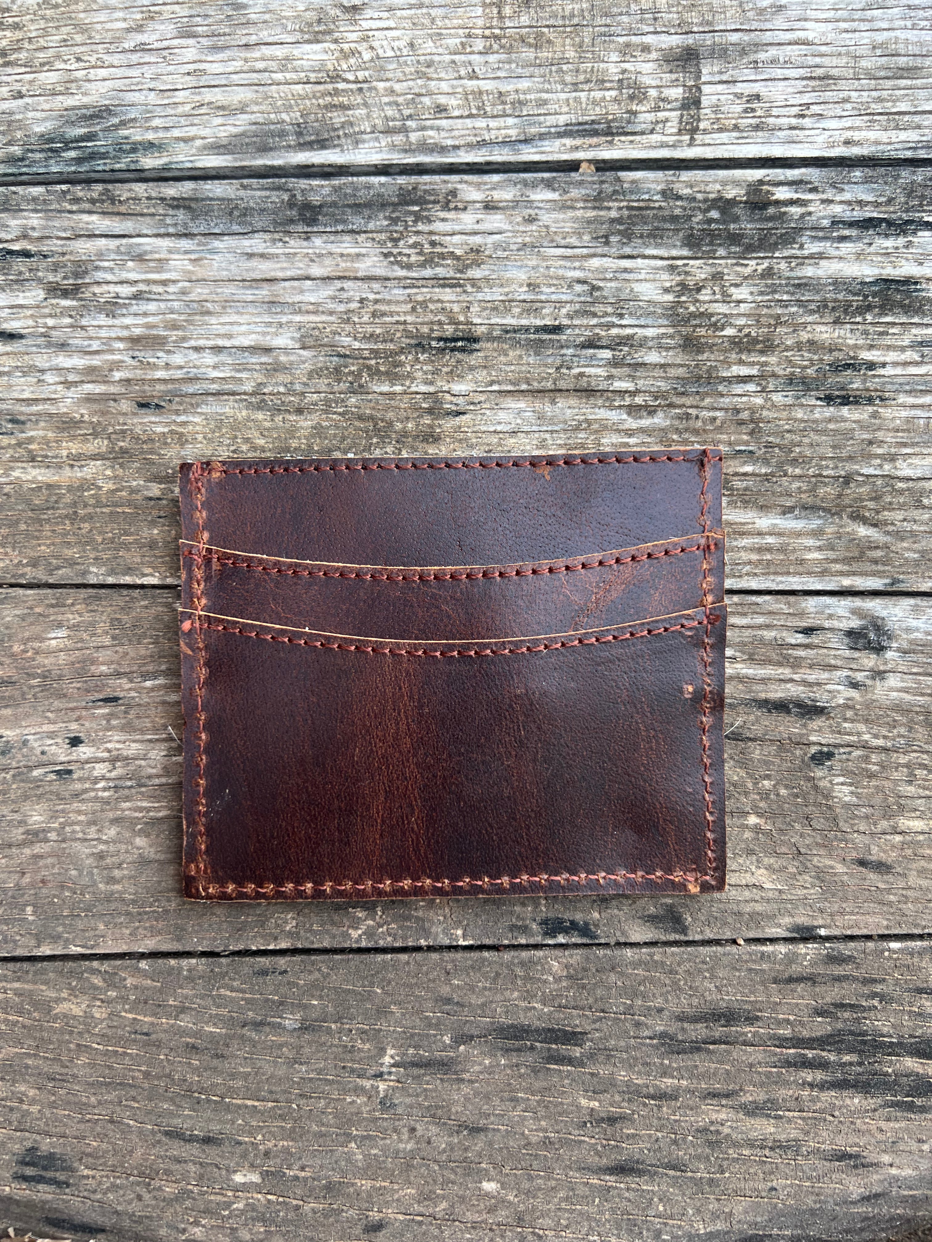Westrian International Cowhide Leather Credit Card Sleeve Wallet