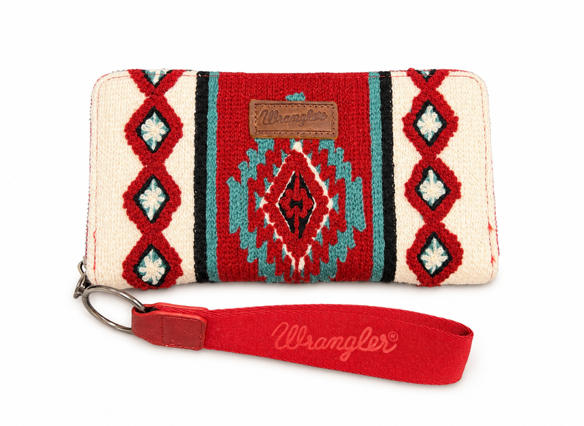 Wrangler Aztec Knitted Wristlet Wallet