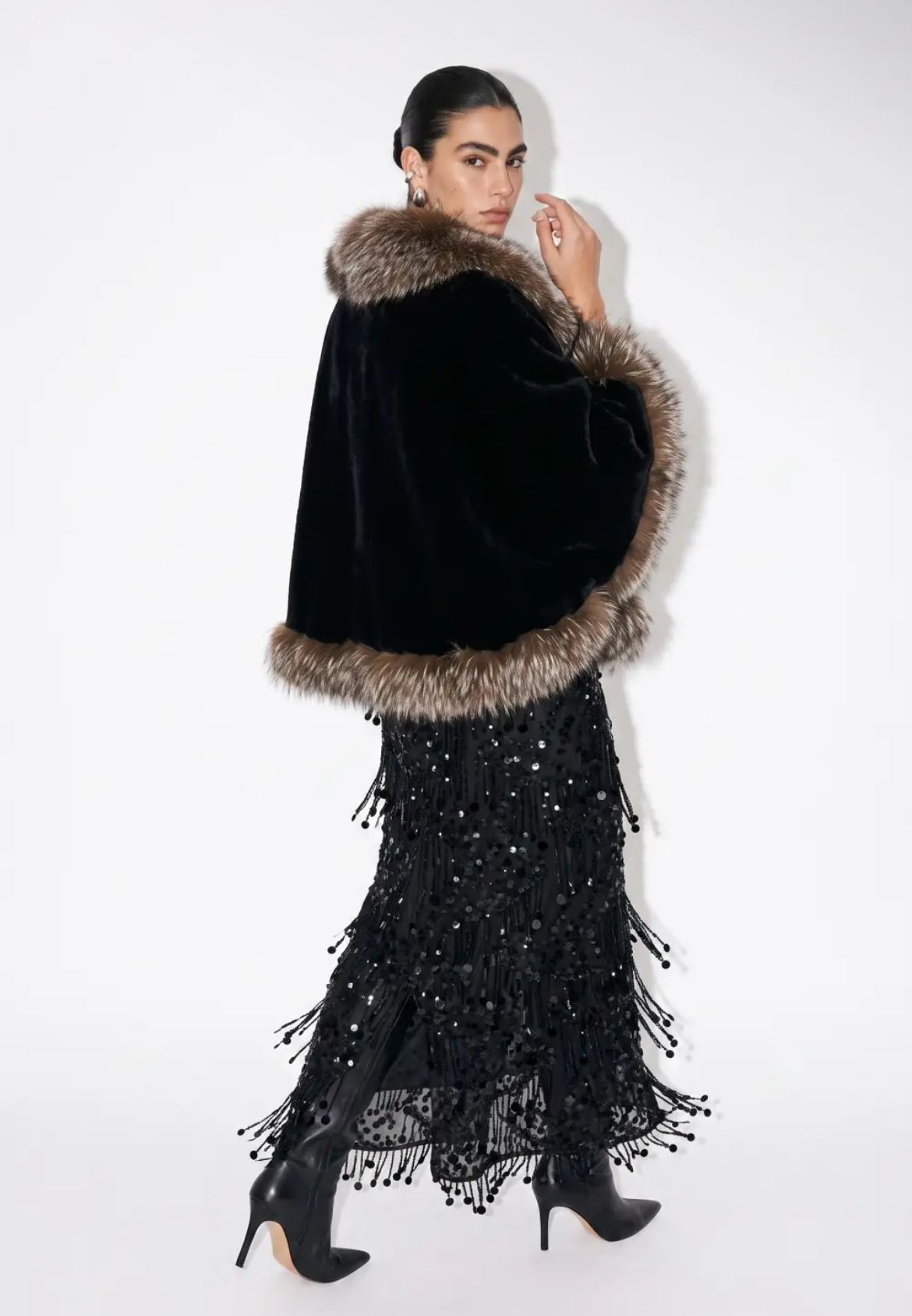 Beulah Style Faux Fur Velvet Jacket