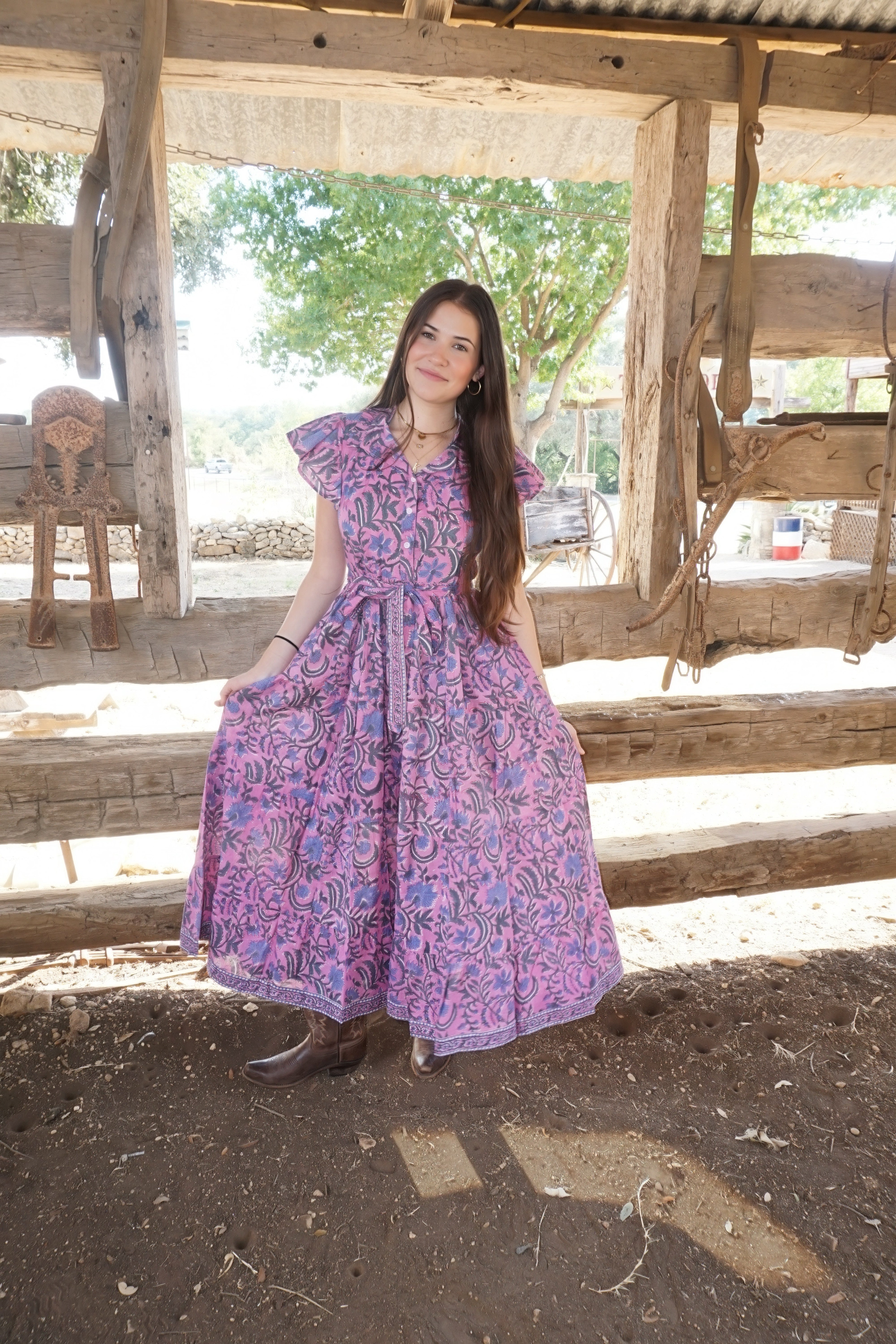 Lilbelle Louise Maxi Dress - Violet Mix