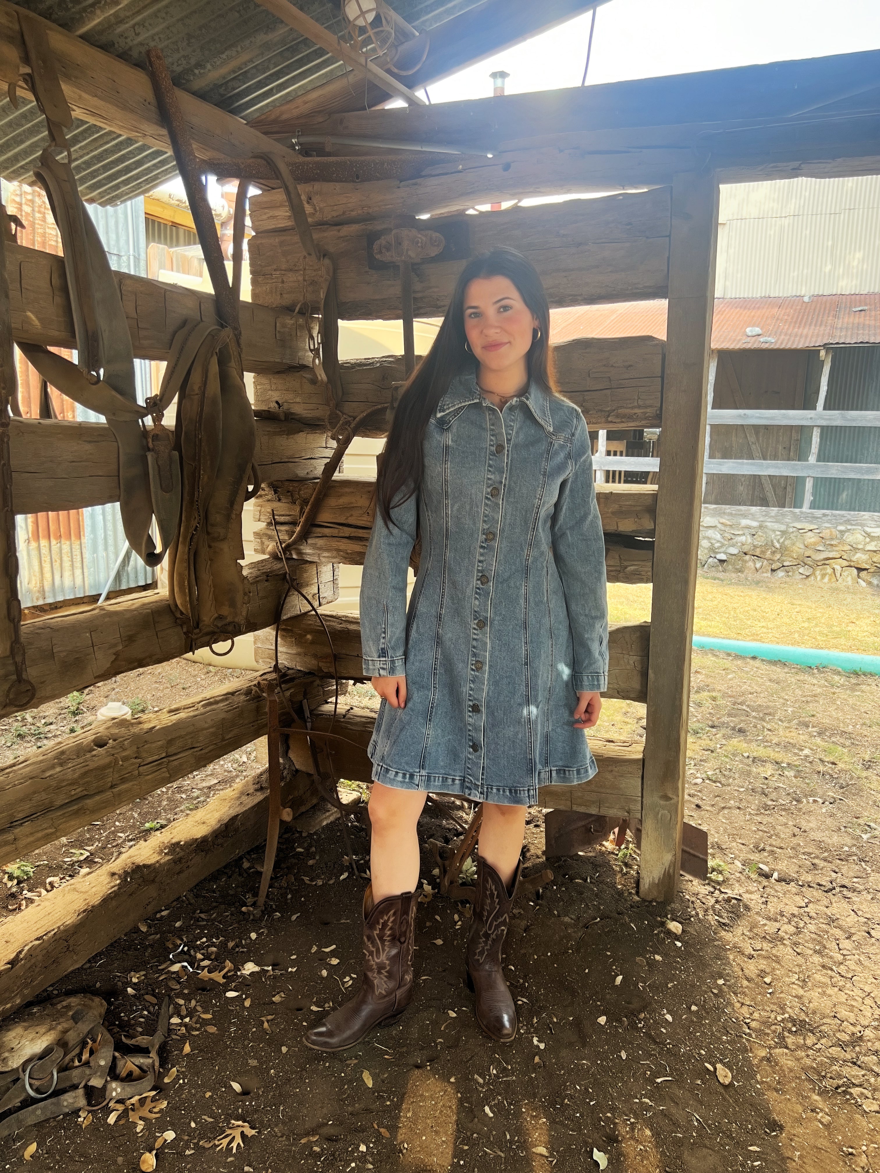 Stetson Light Stretch Denim Jacket Western Dress