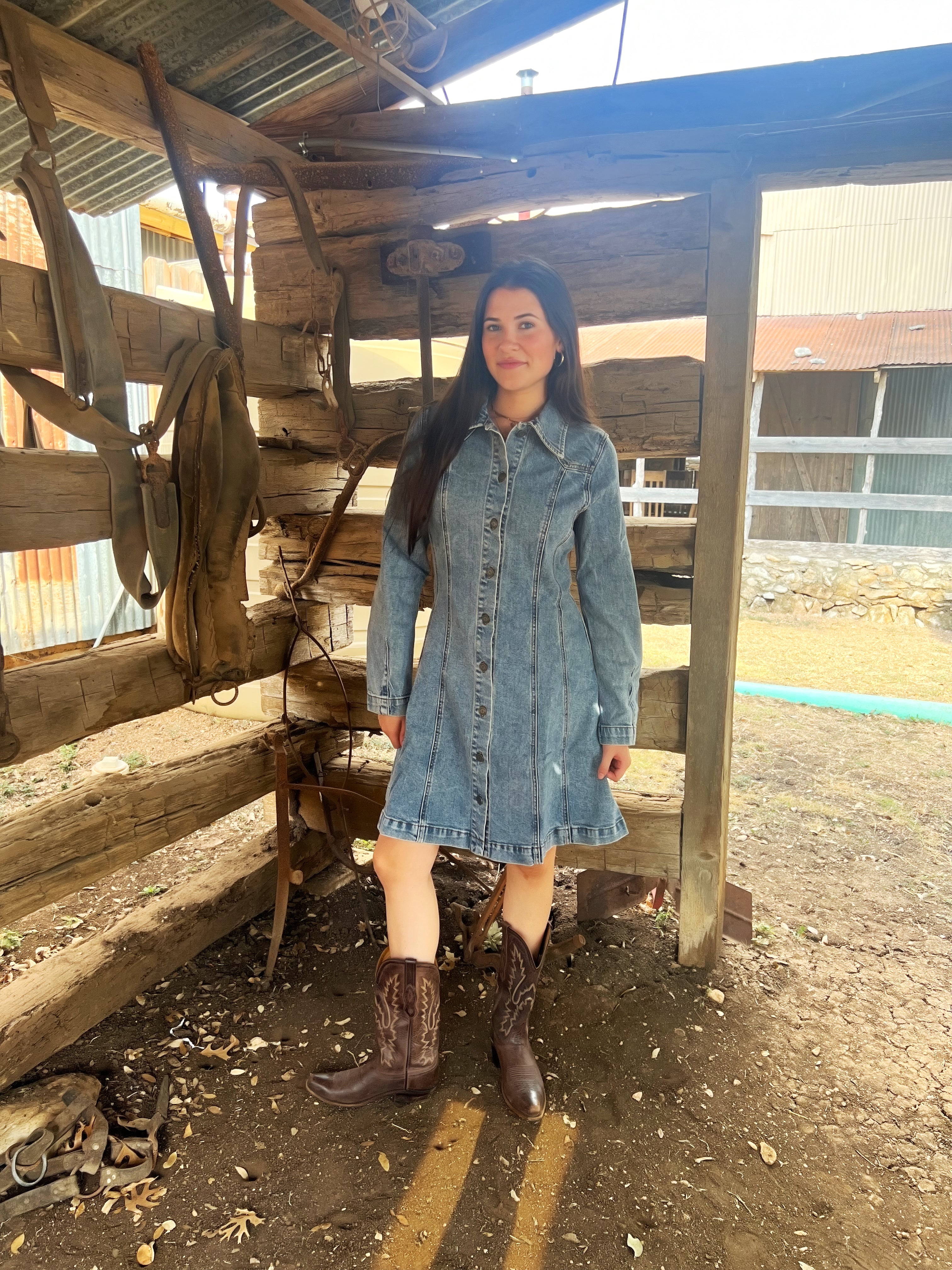 Stetson Light Stretch Denim Jacket Western Dress