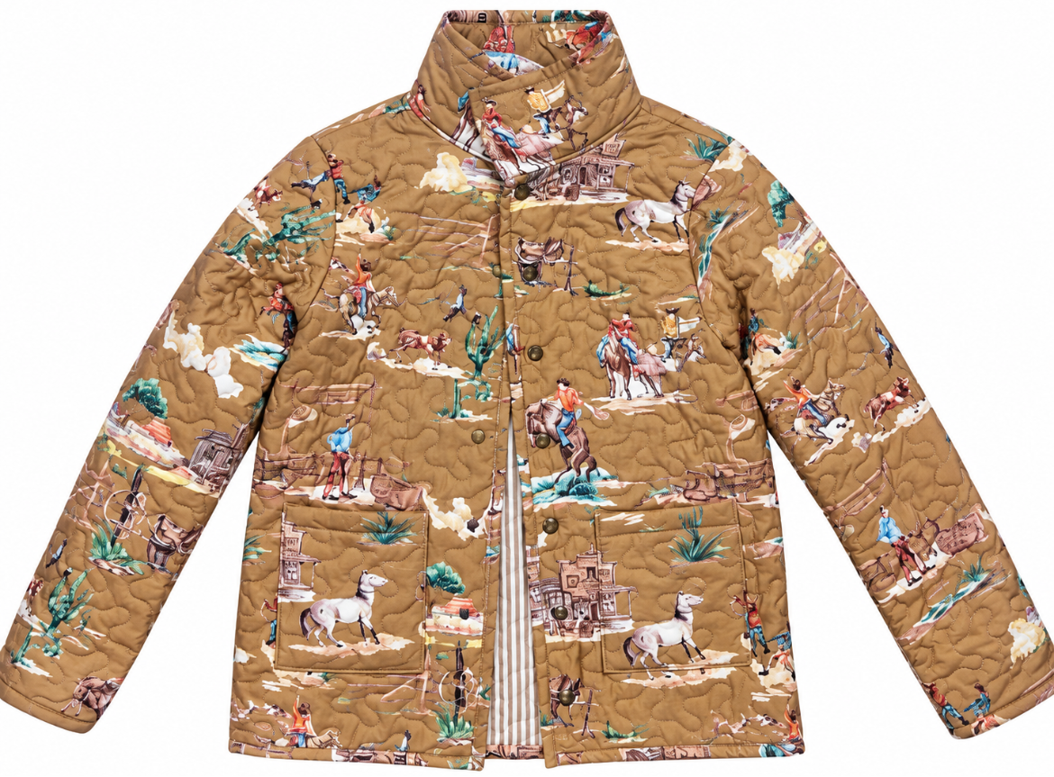 Ida Mae Home Retro Cowboy Gold Snap Jacket