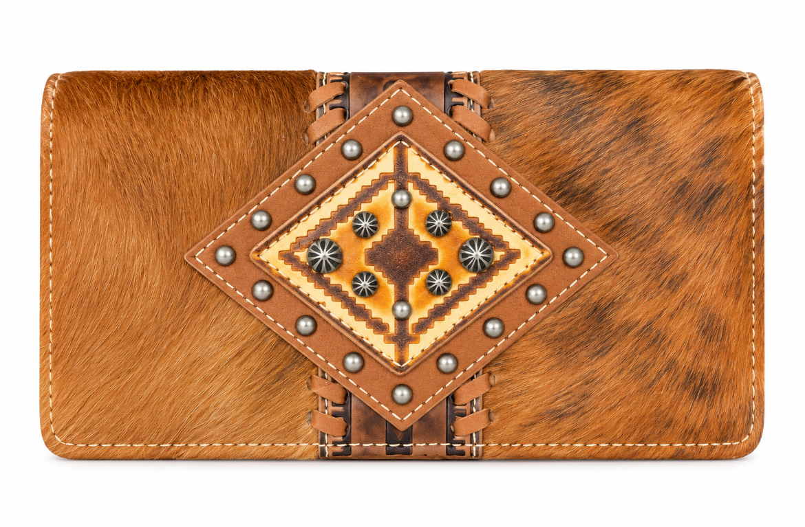 Trinity Ranch Hair-On Cowhide Wallet
