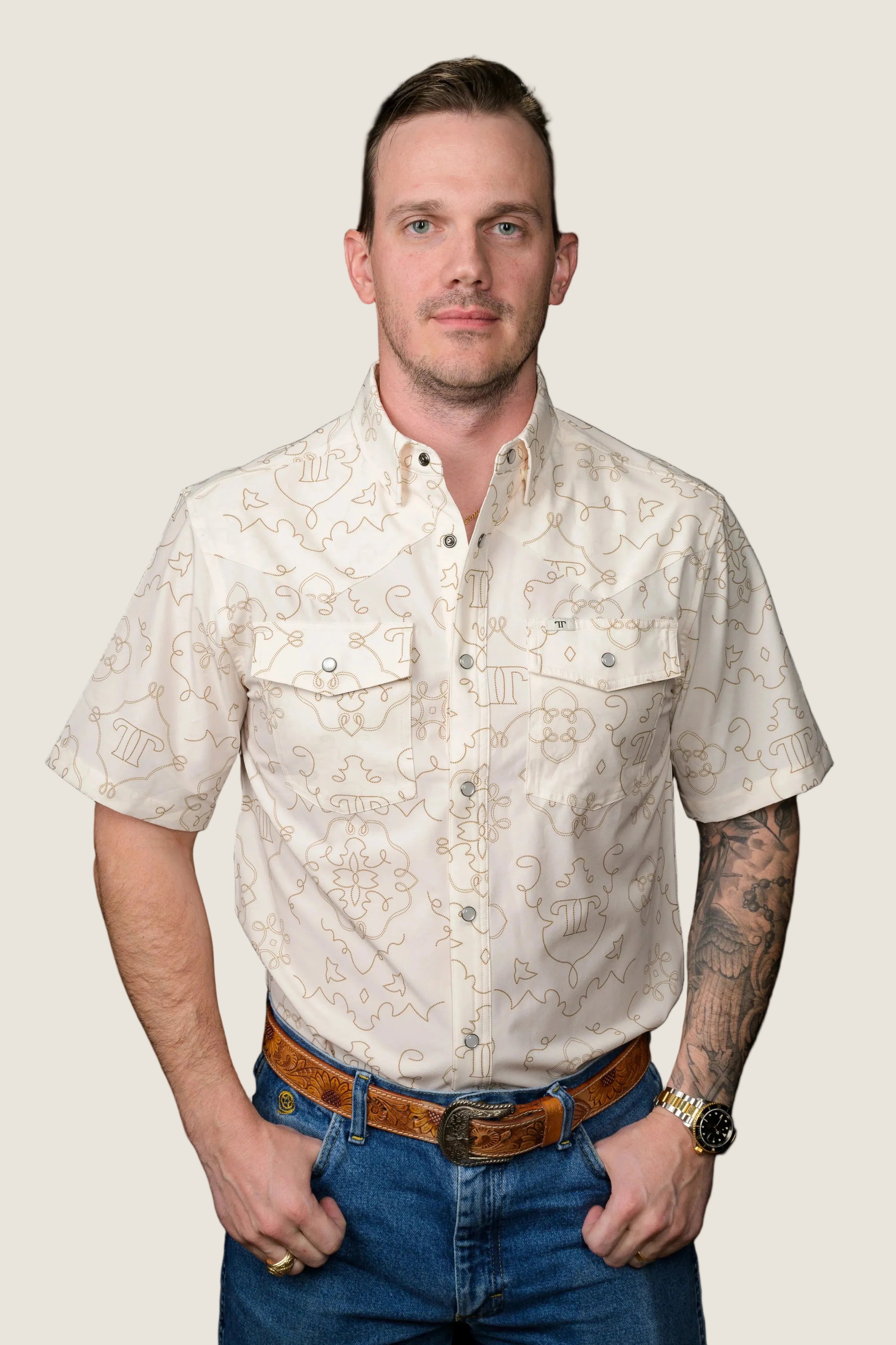 The Carson Ferrell Pearl Snap Button up Shirt
