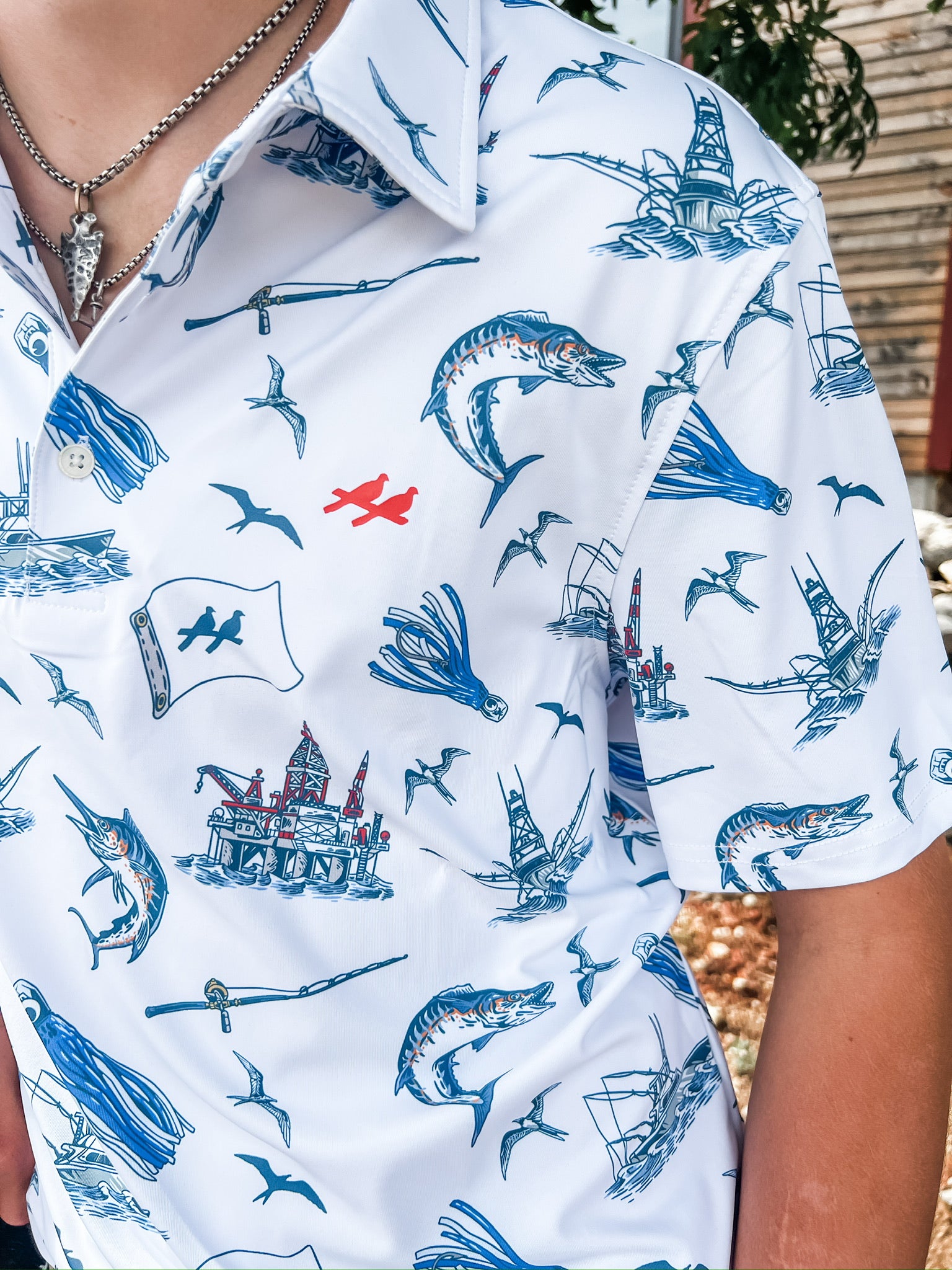 Two Dove Outdoors The Gulf Men's Golf Polo Shirt