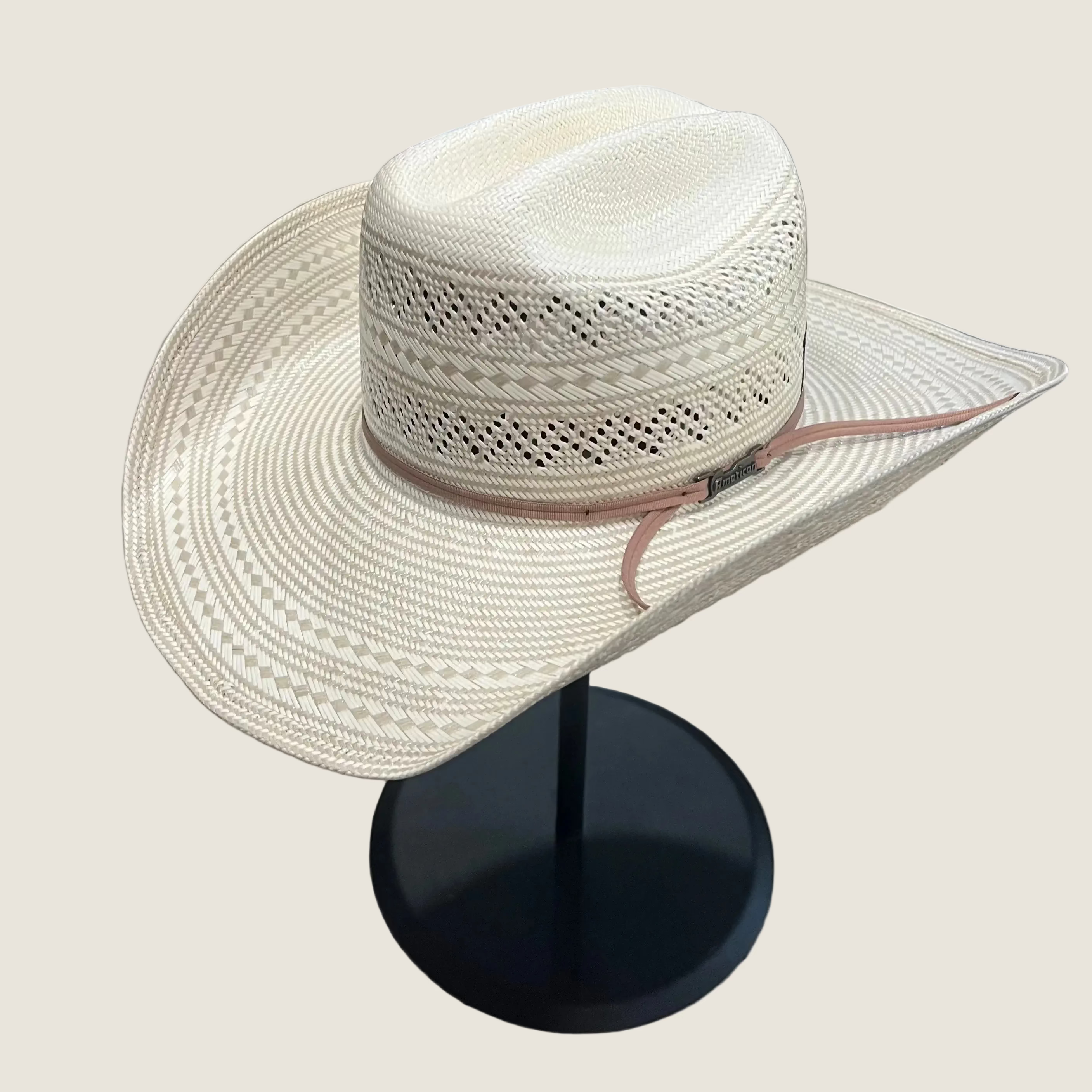 American Hat Company Two-Tone Rancher's Crease Straw Cowboy Hat