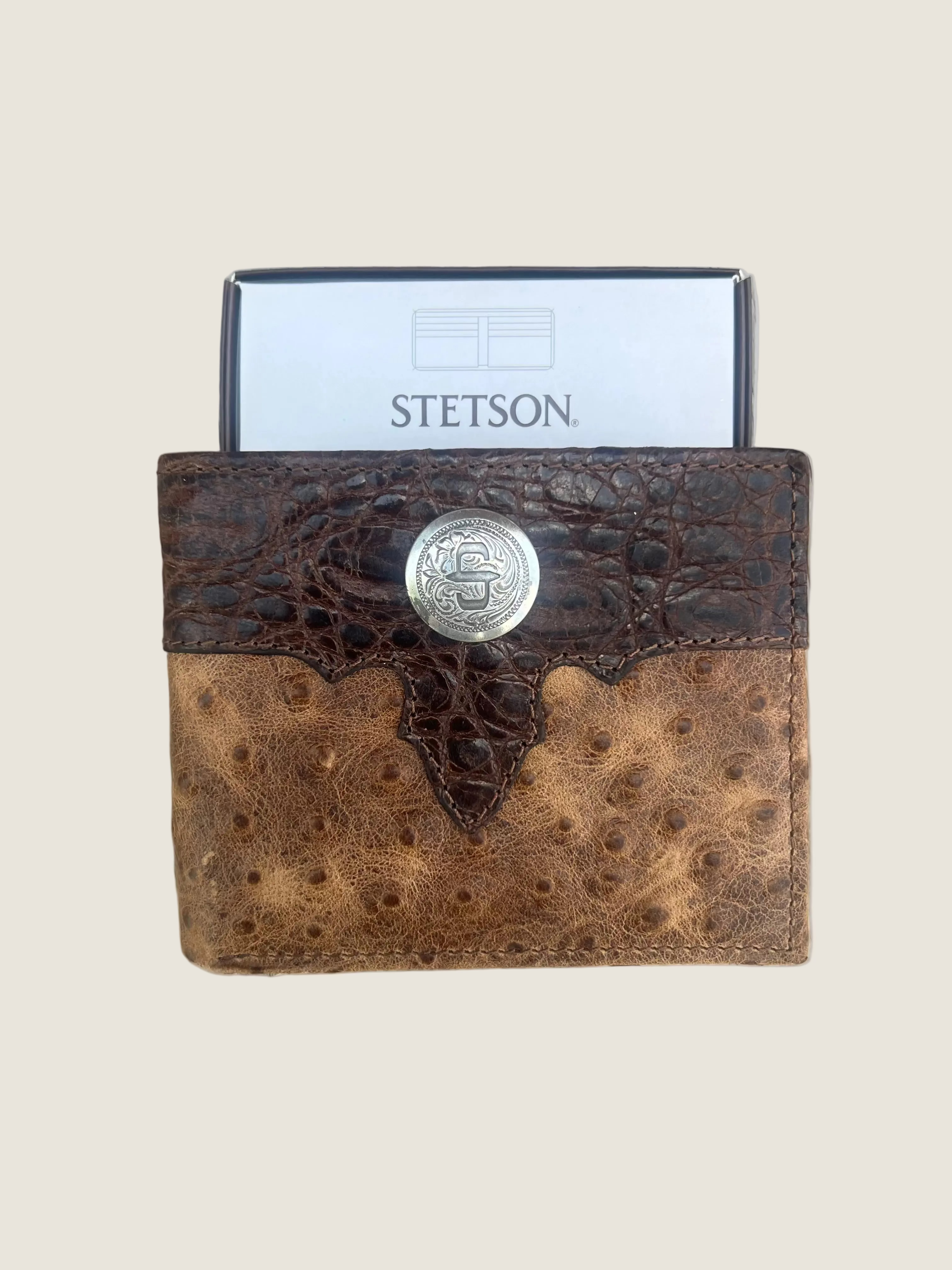 Stetson Men's Bi Fold Brown Wallet