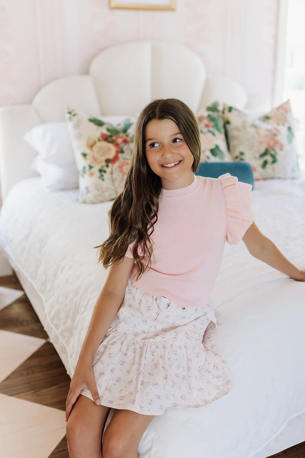 J. Marie The Annie Tween Sweater - Baby Pink